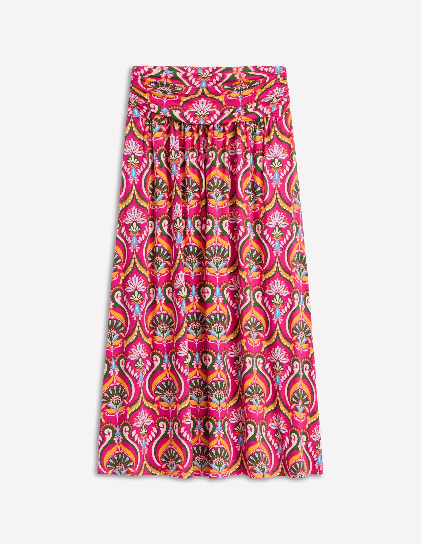 Rosaline Jersey Skirt-Pink Peony, Ornamental Floral