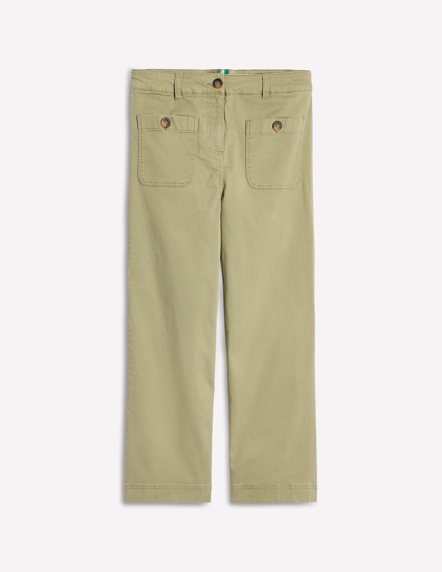 Patch Pocket Crop Chino-Larch Green
