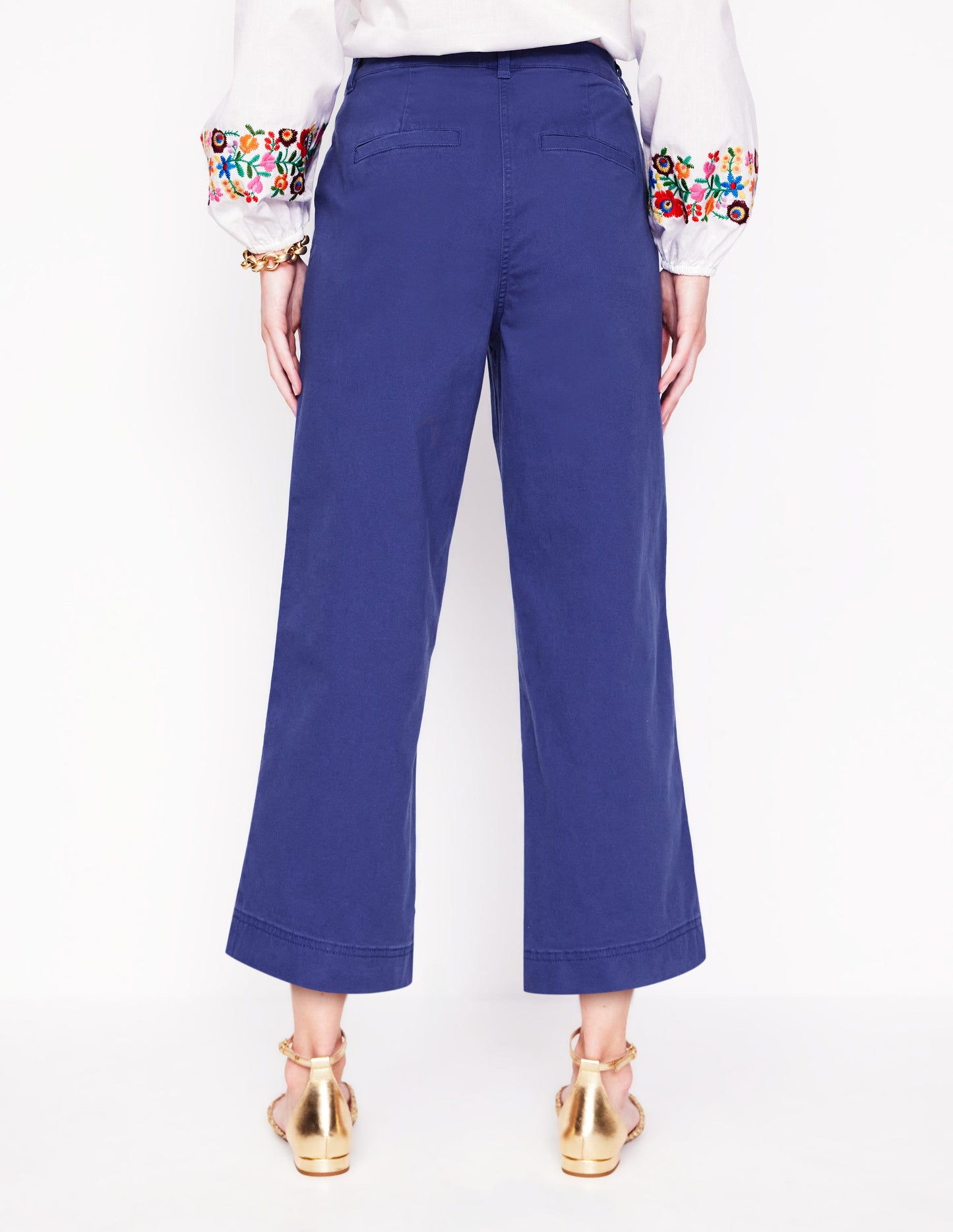 Patch Pocket Crop Chino-Starboard Blue