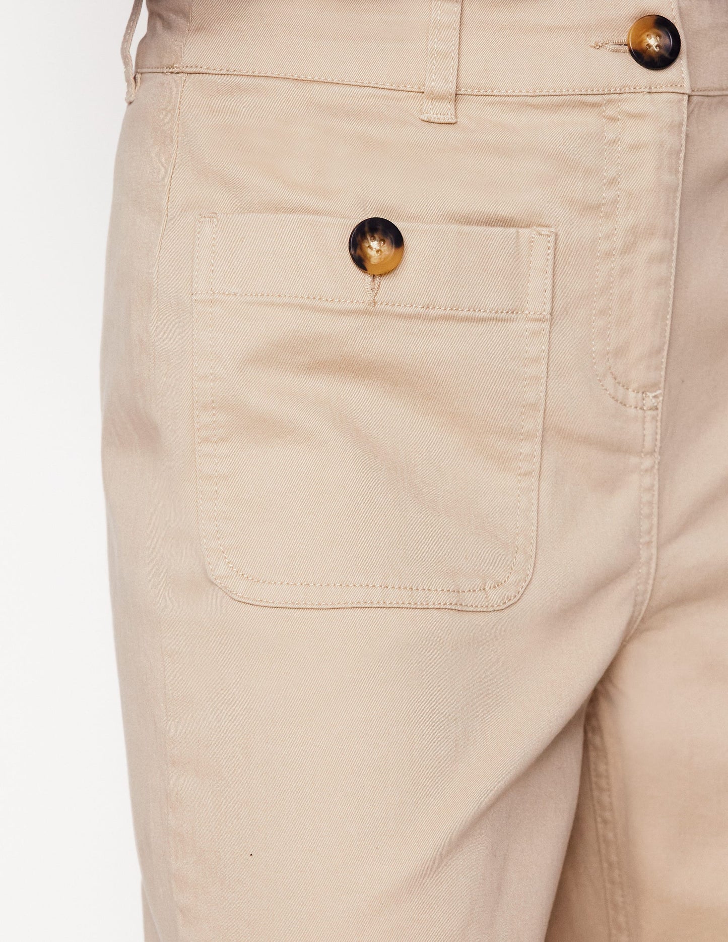 Patch Pocket Crop Chino-Oatmeal
