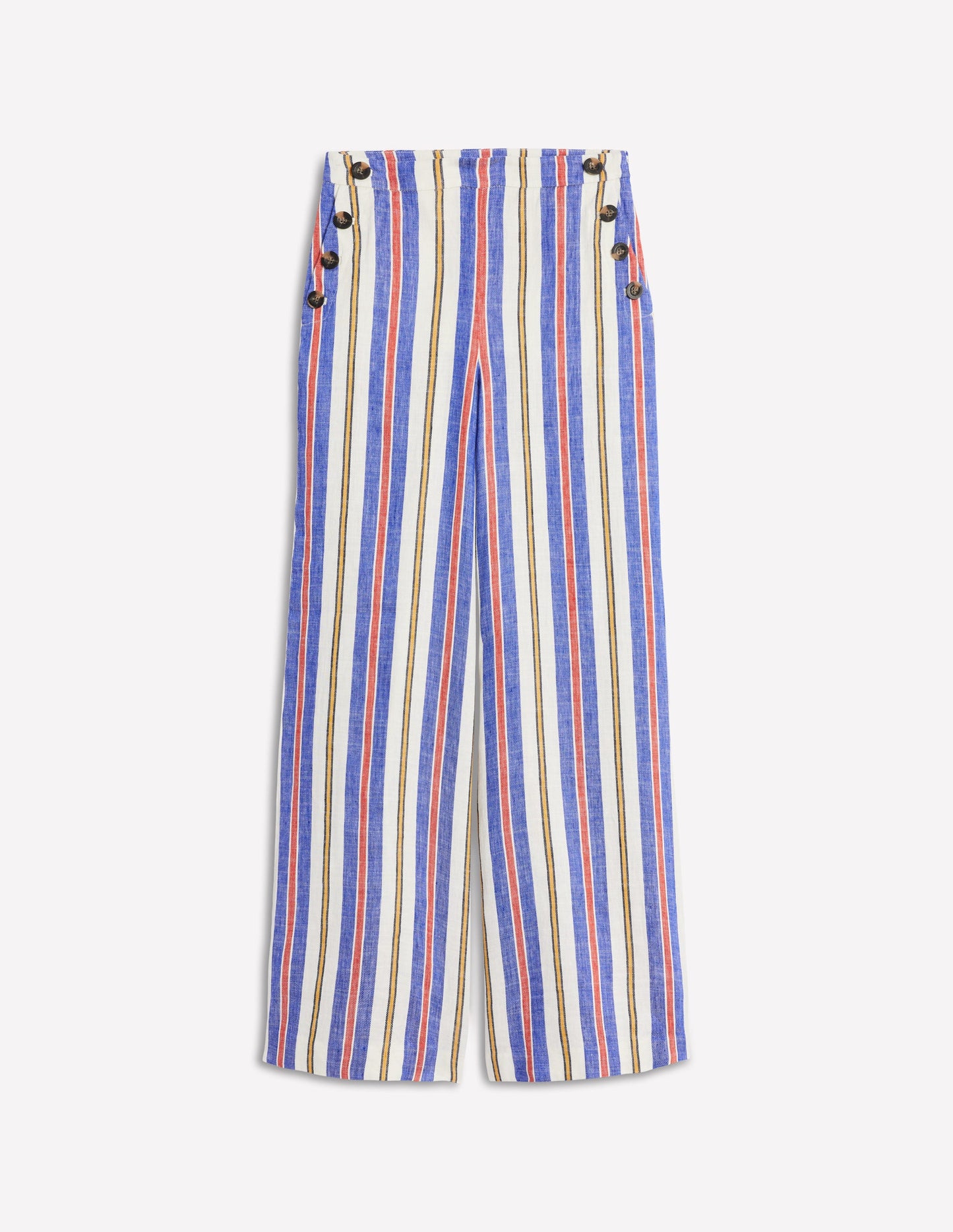 Greenwich Sailor Trousers-Bright Blue and Brown Stripe