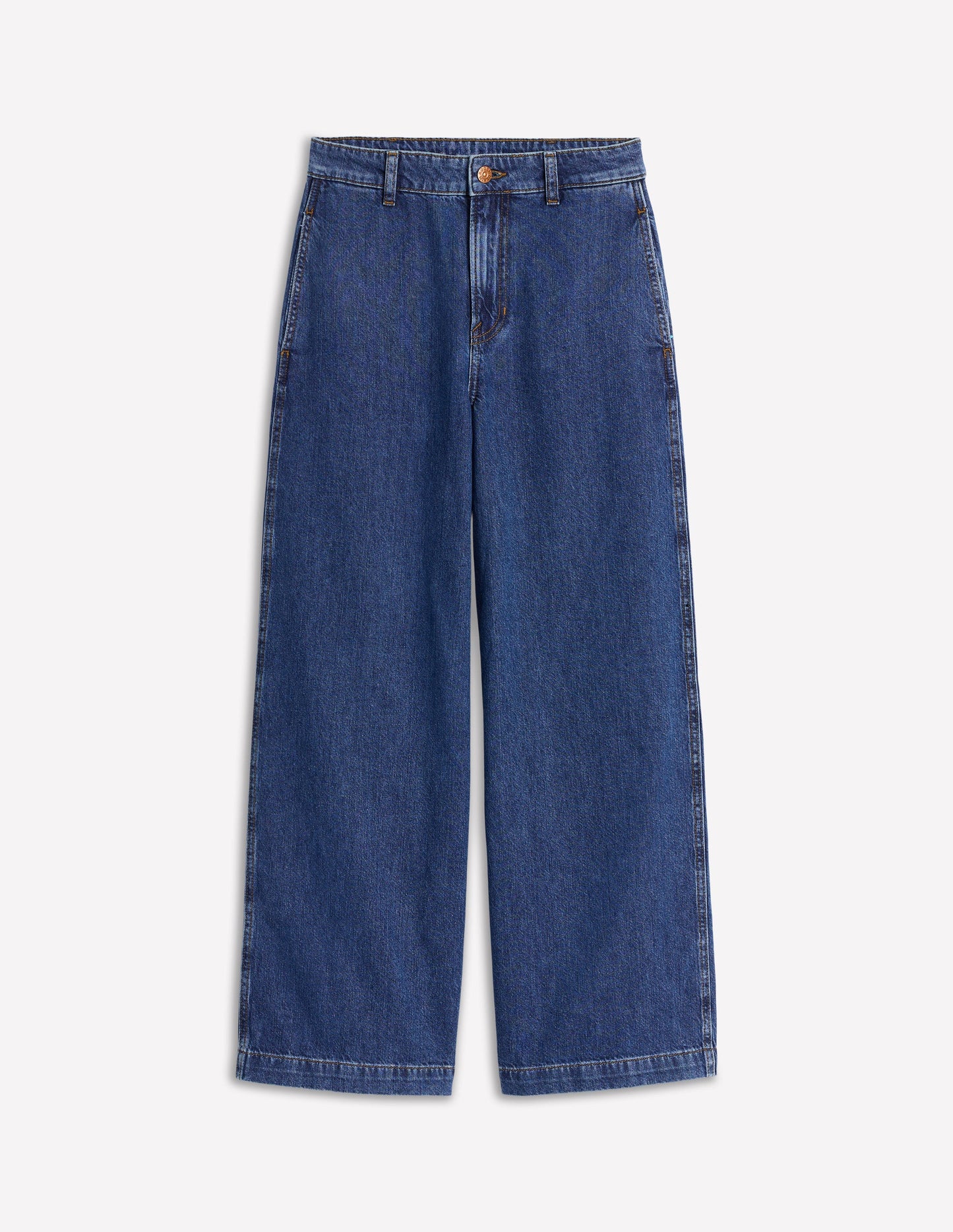 Cropped Fluid Jeans-Mid Vintage