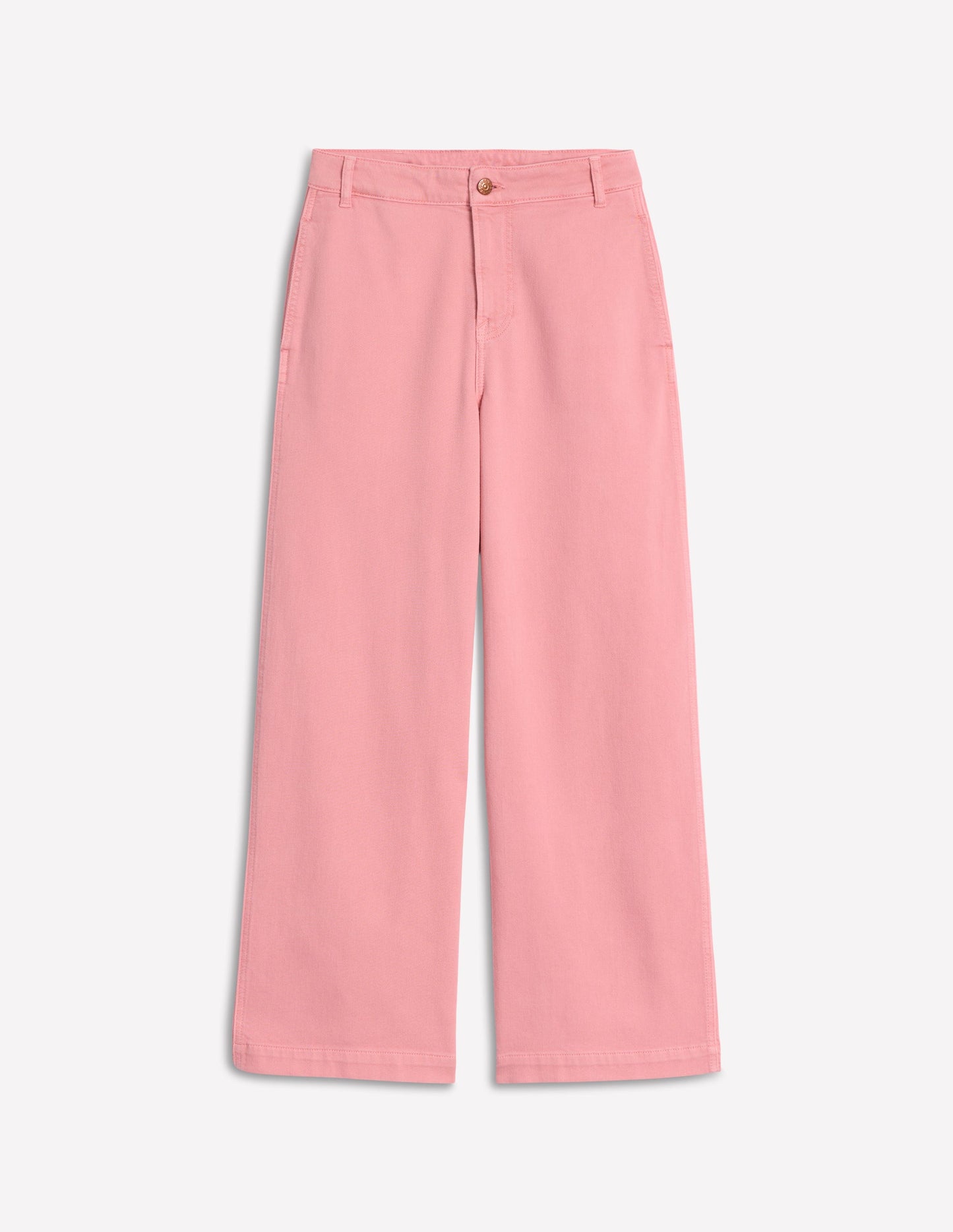 Cropped Fluid Jeans-Almond Pink