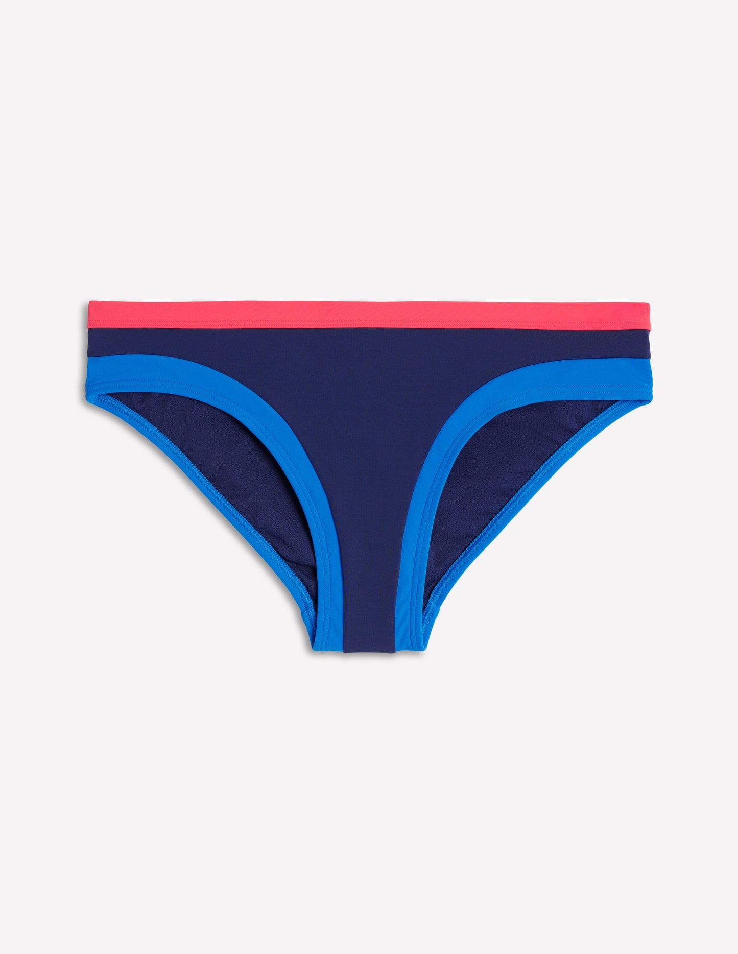 Santorini Bikini Bottoms-Navy/ Coral Punch Pink/ Blue