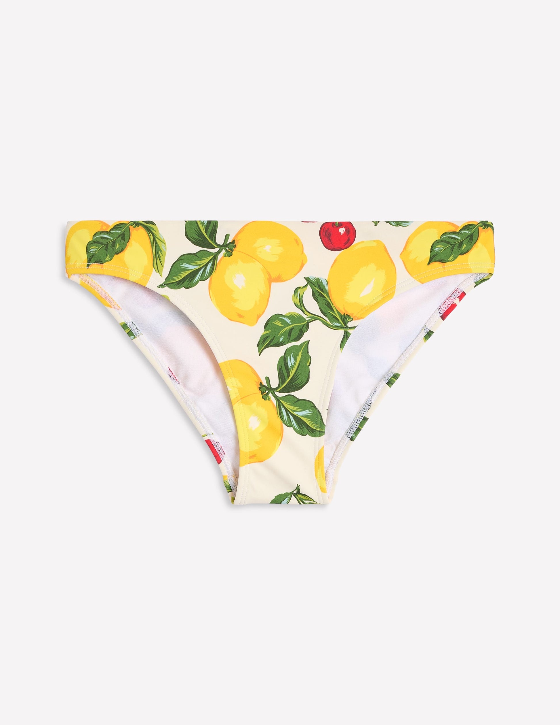 Classic Bikini Bottoms-Ivory, Cherries and Lemons-5