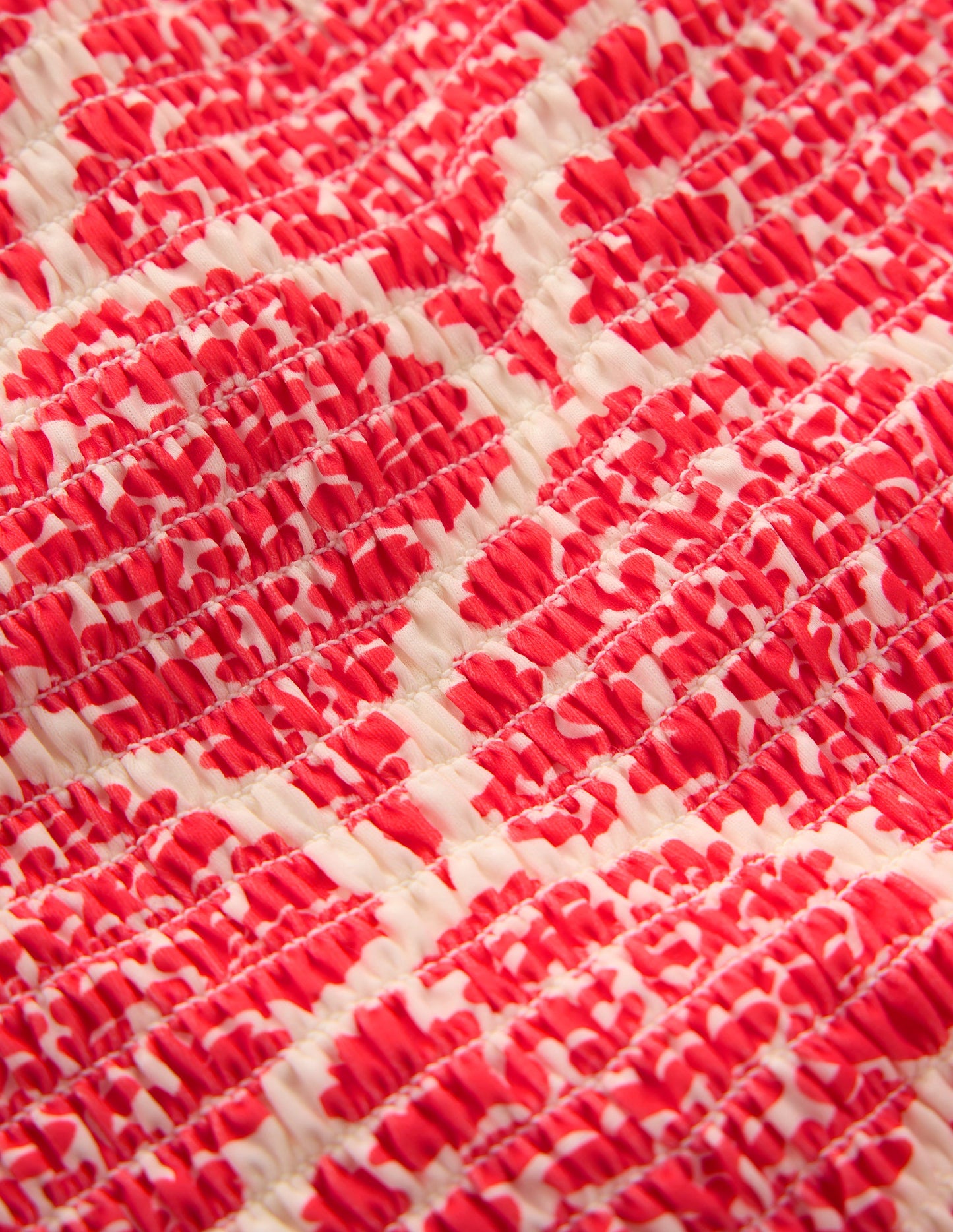 Milos Smocked Swimsuit-Jam Red, Blossomy