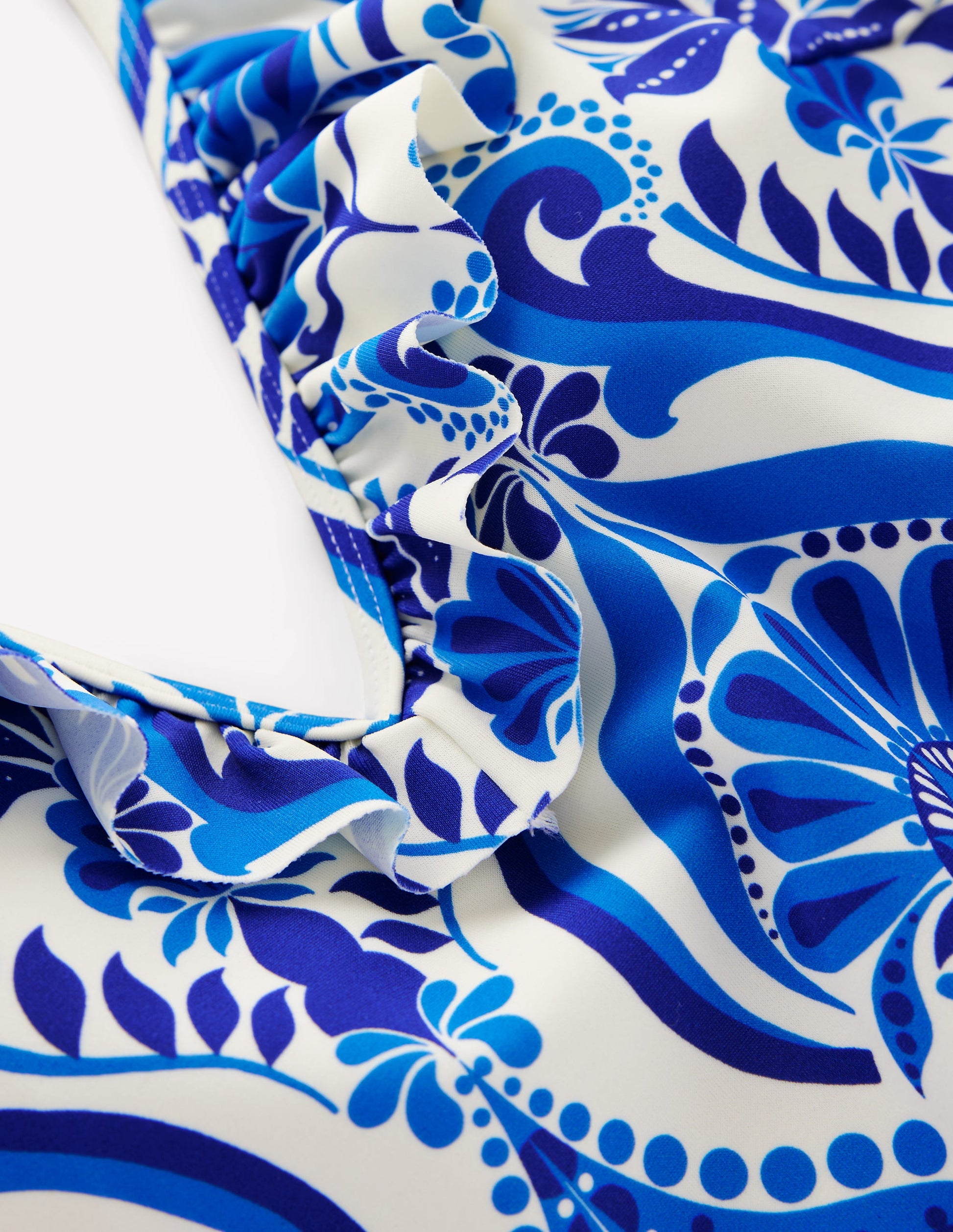 Evia Ruffle Swimsuit-Blue, Ornamental Floral-9