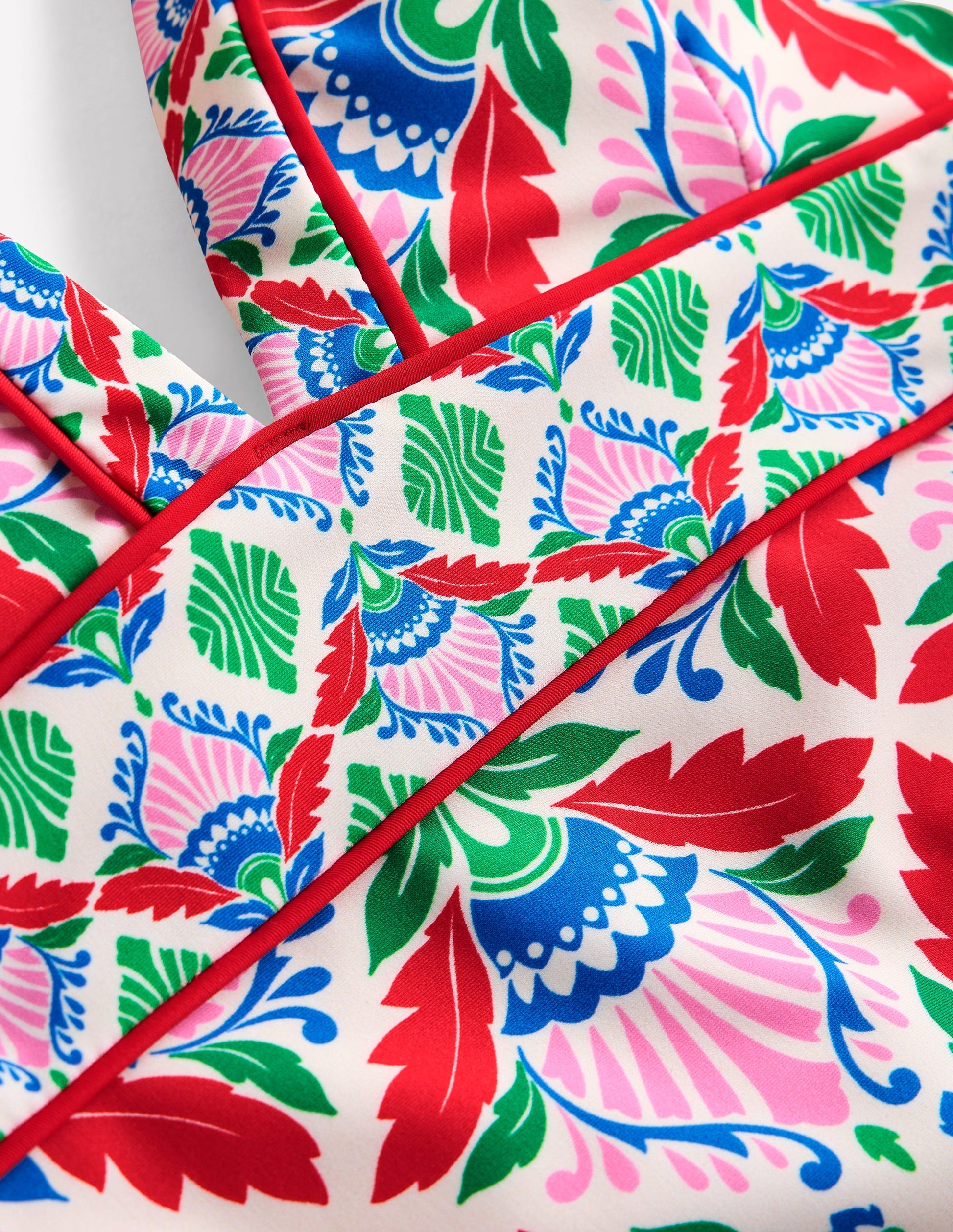 Kasos String V Neck Swimsuit-Multi, Ornate Thistle-6