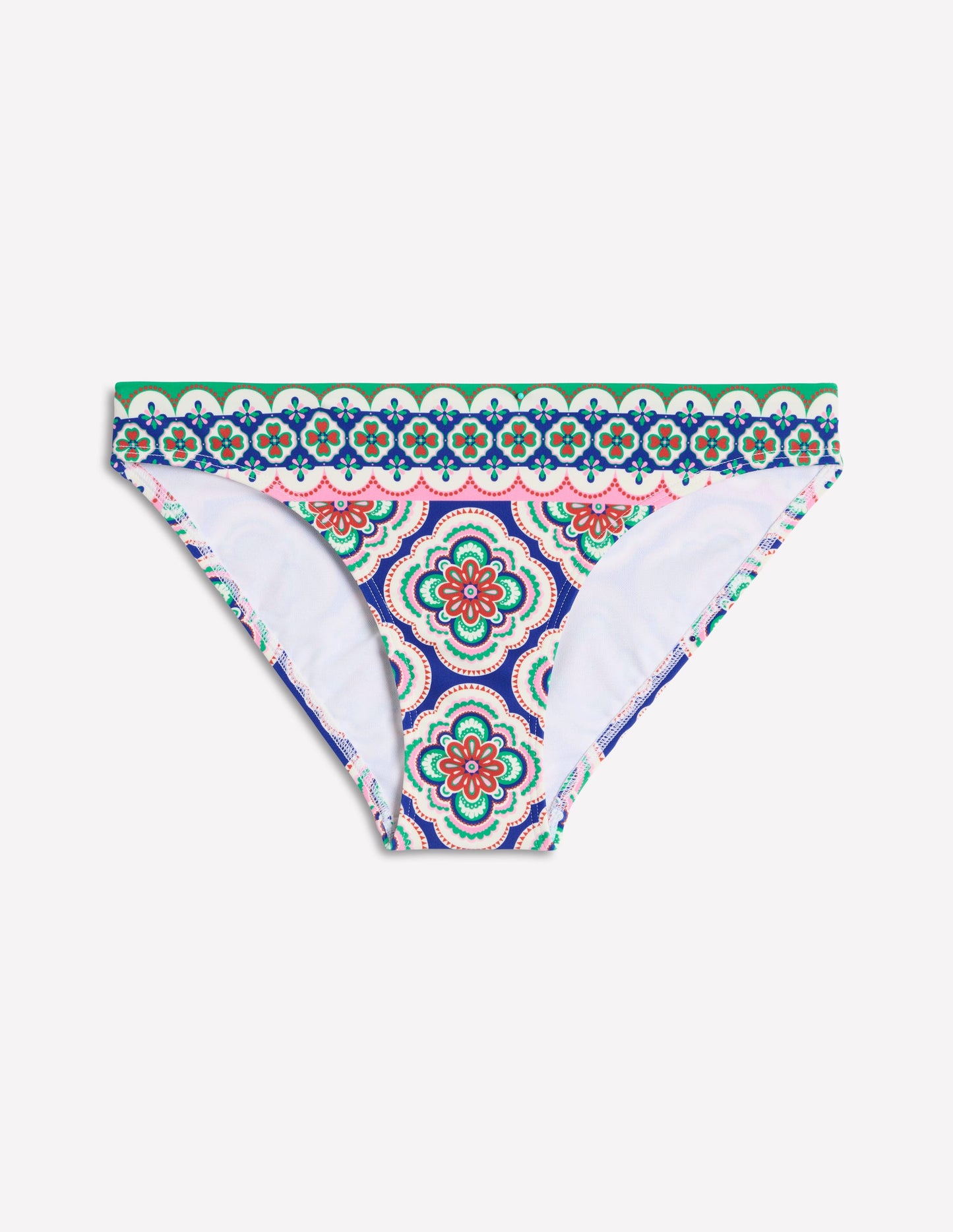 Porto Bikini Bottoms-Bright Blue, Botanic Blush