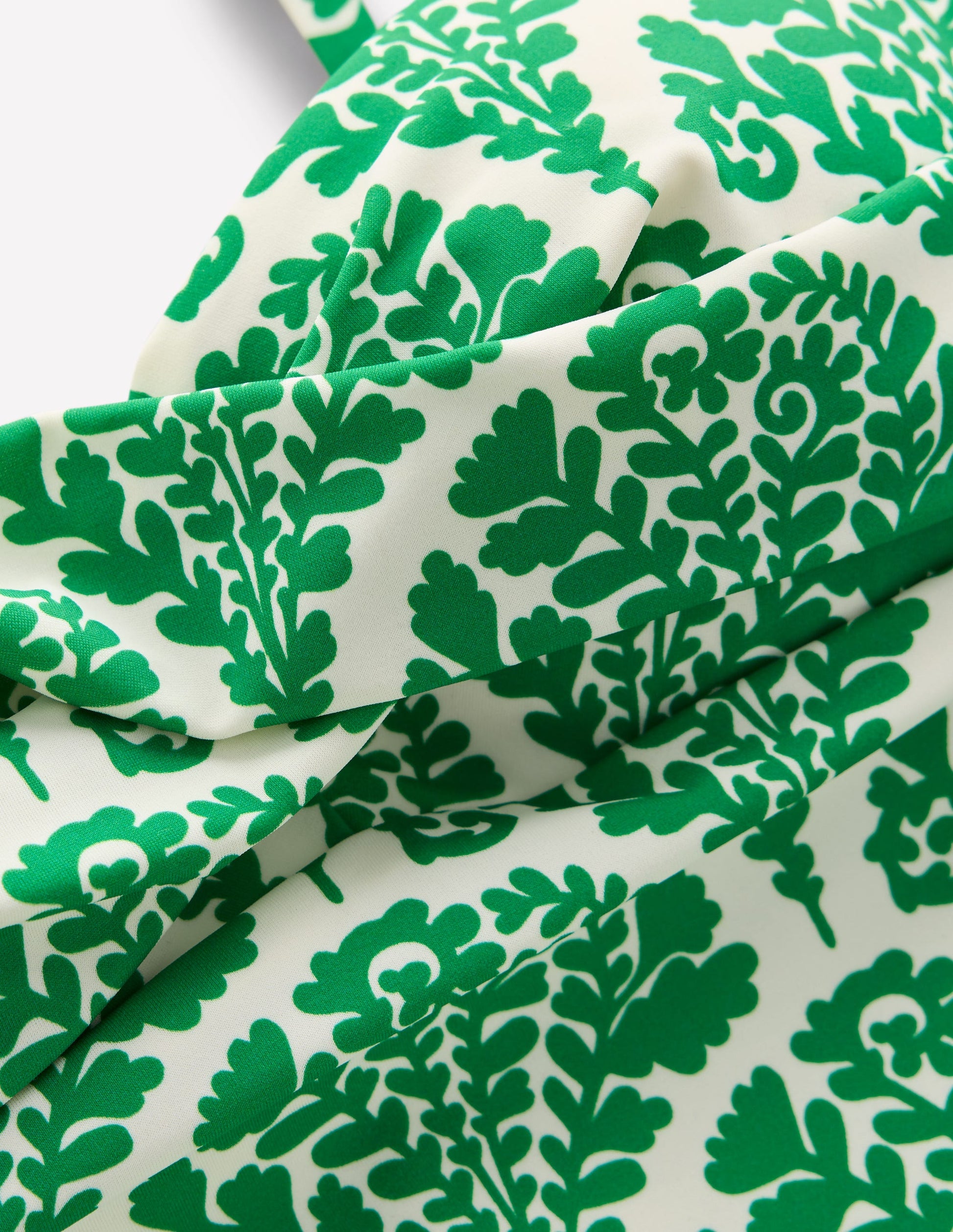 Andros Twist Front Swimsuit-Rich Emerald, Blossomy-8