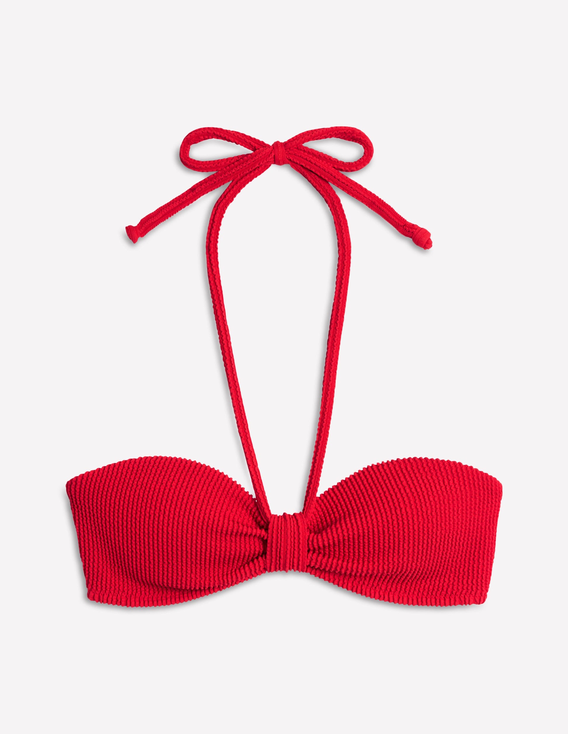 Crinkle Texture Bikini Top-Tulip Red-8