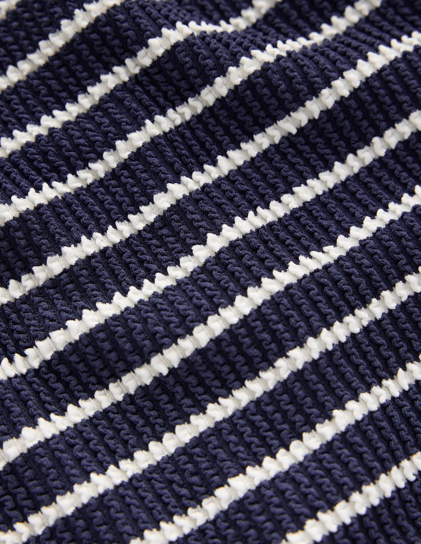 Scoop Cross Back Swimsuit-Navy/ Ivory