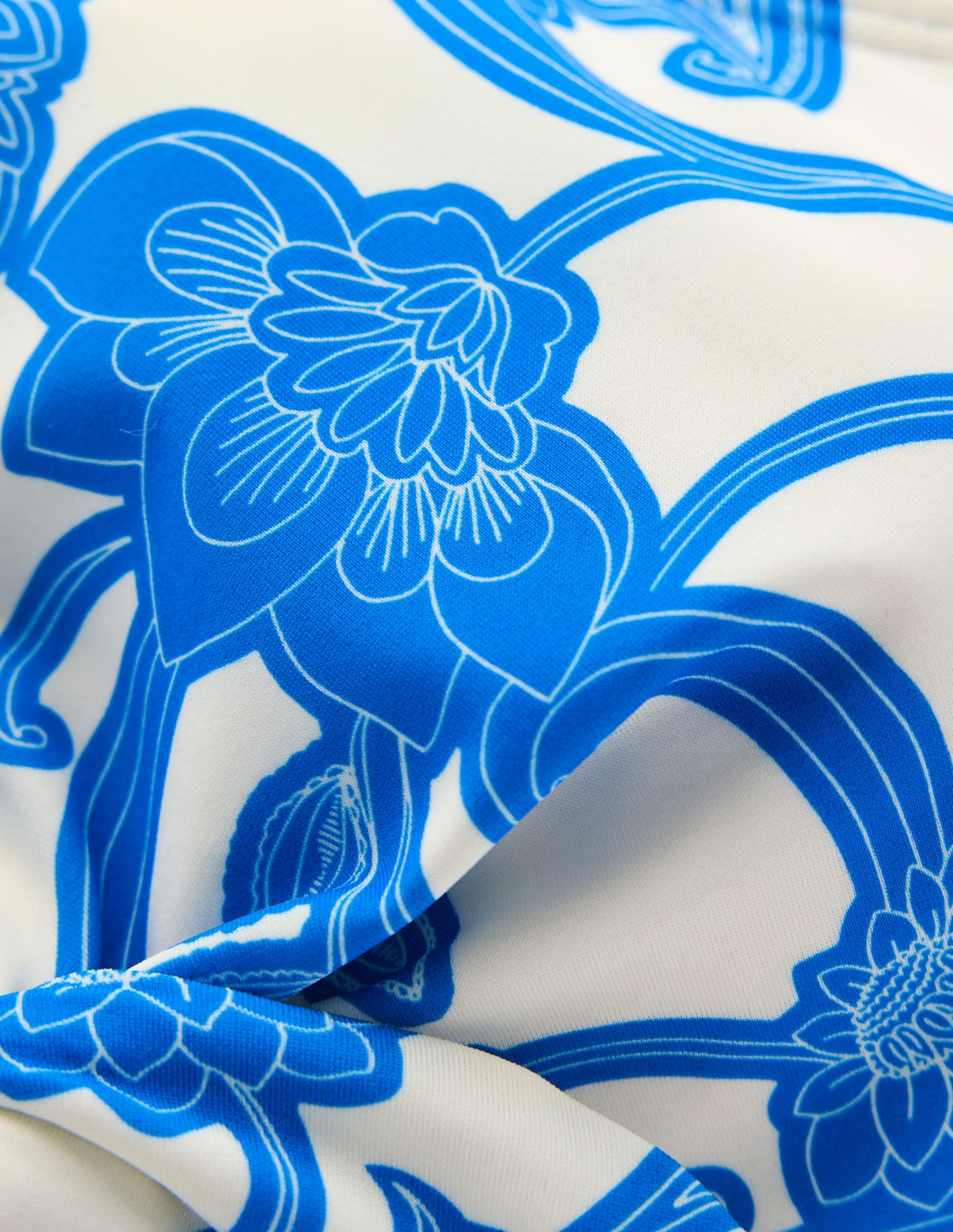 Tie Front Bikini Top-Cerulean Blue, Paisley Whirl