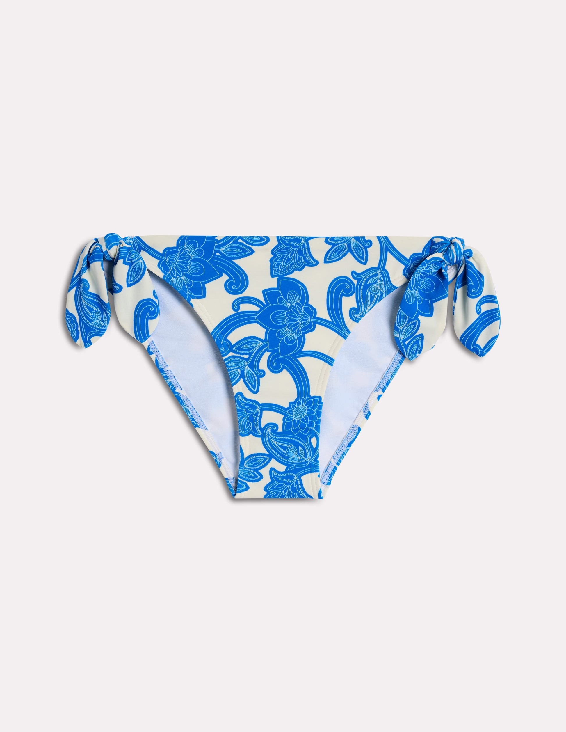Tie Side Bikini Bottoms-Cerulean Blue, Paisley Whirl-7