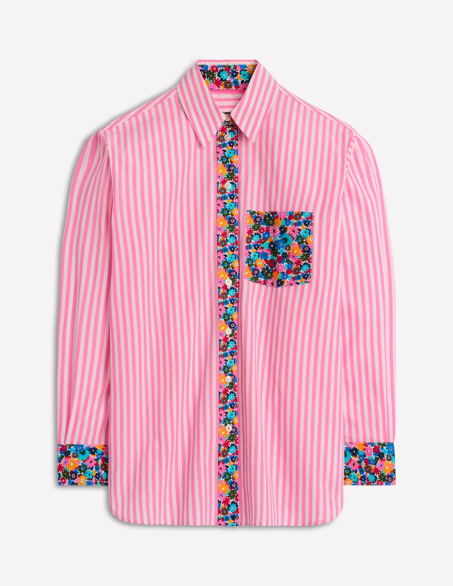 Sadie Relaxed Cotton Shirt-Multi, Paintbox Ditsy