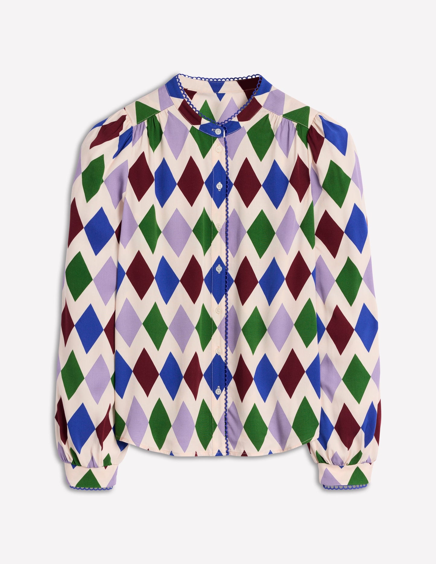 Ara Long Sleeve Top-Multi, Diamond Stripe