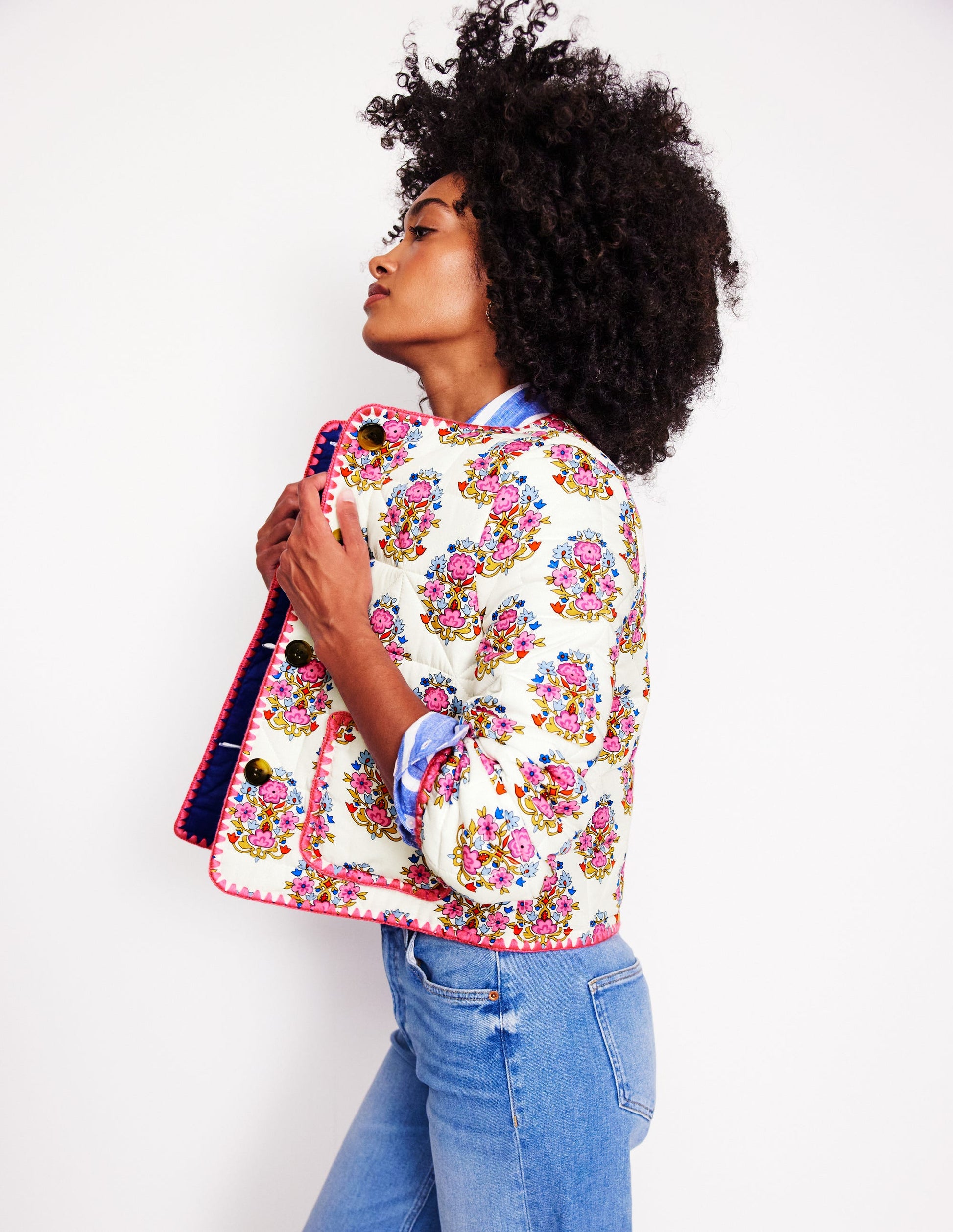 Chelsea Quilted Jacket-Wildflower Stamp-4