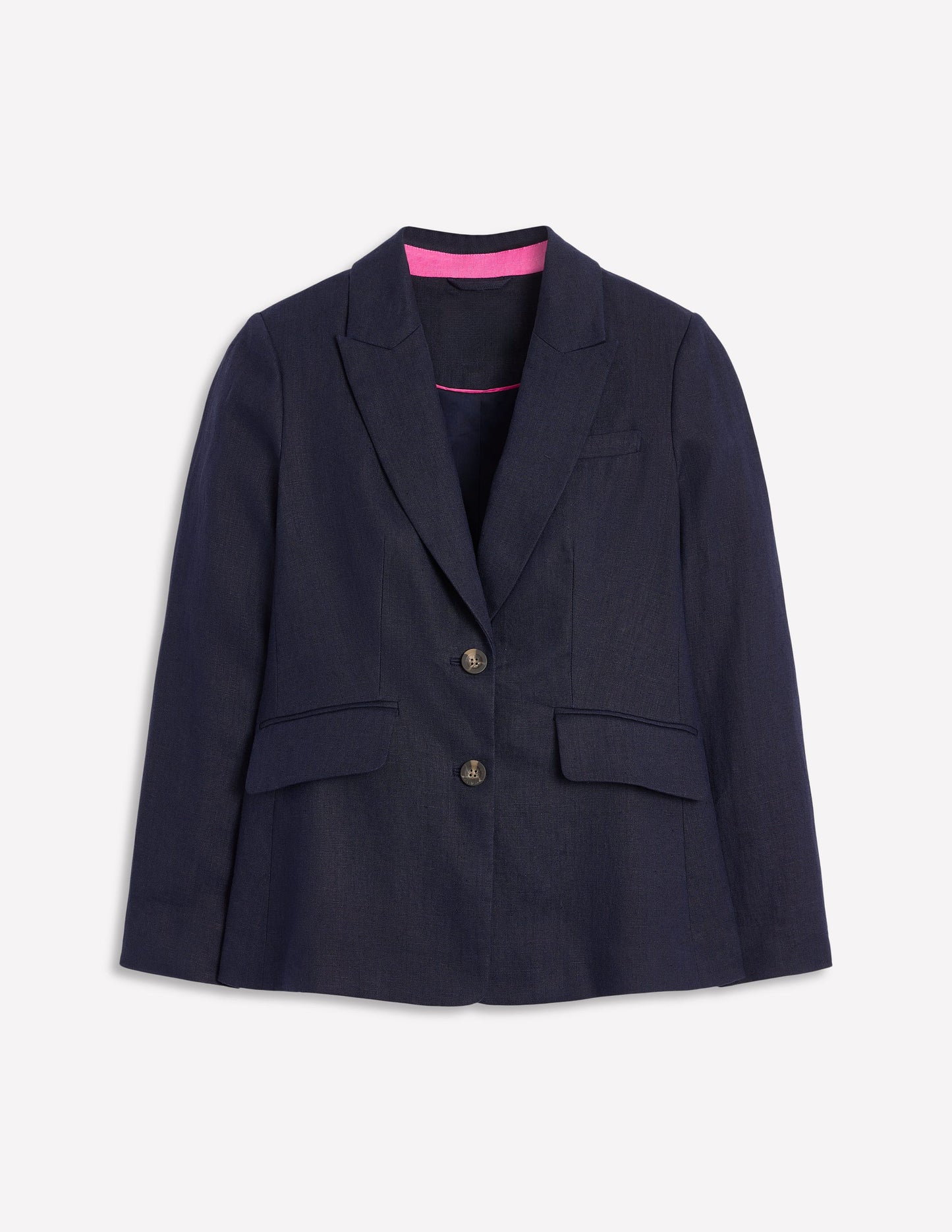 Stamford Linen Blazer-Navyy