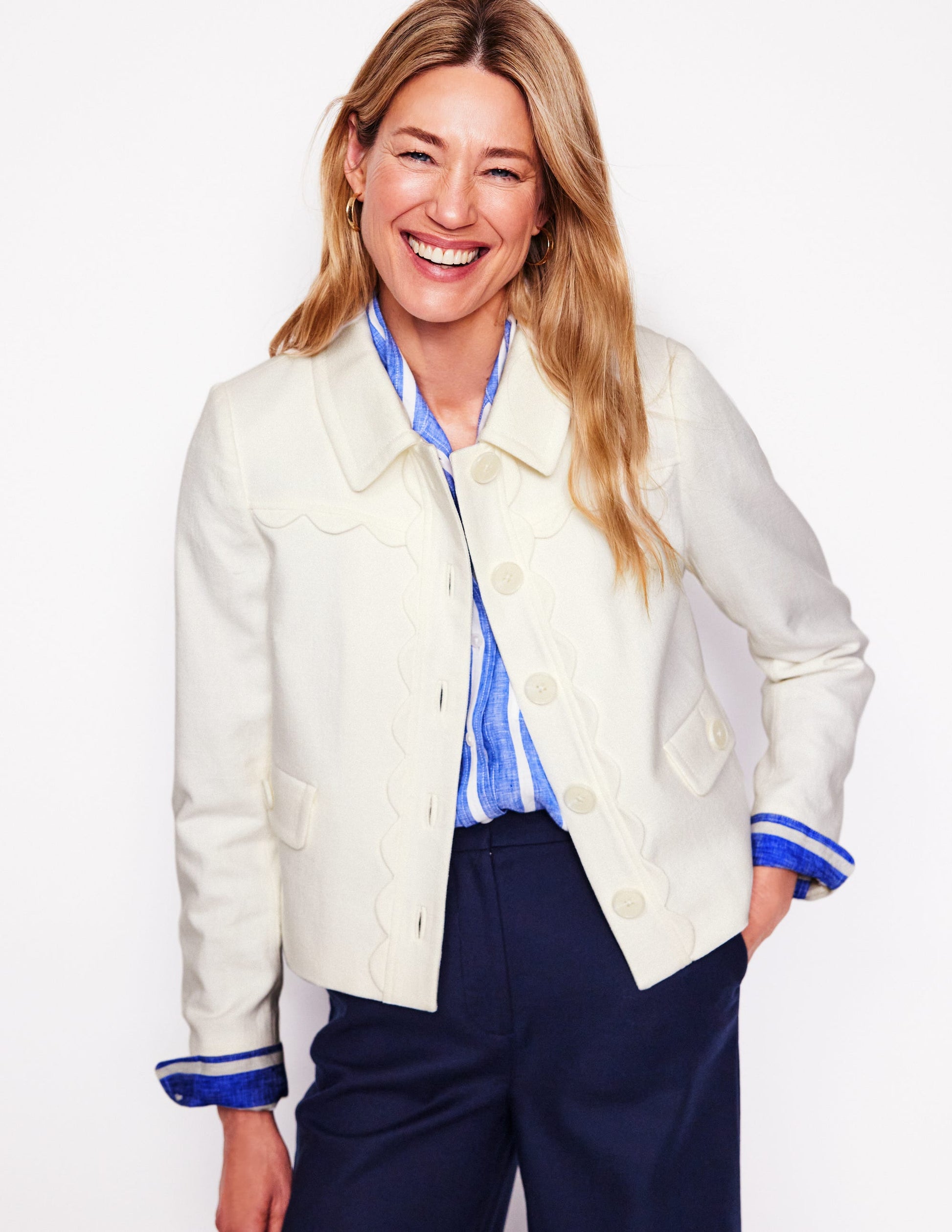 Scallop Jacket-Ivory-1