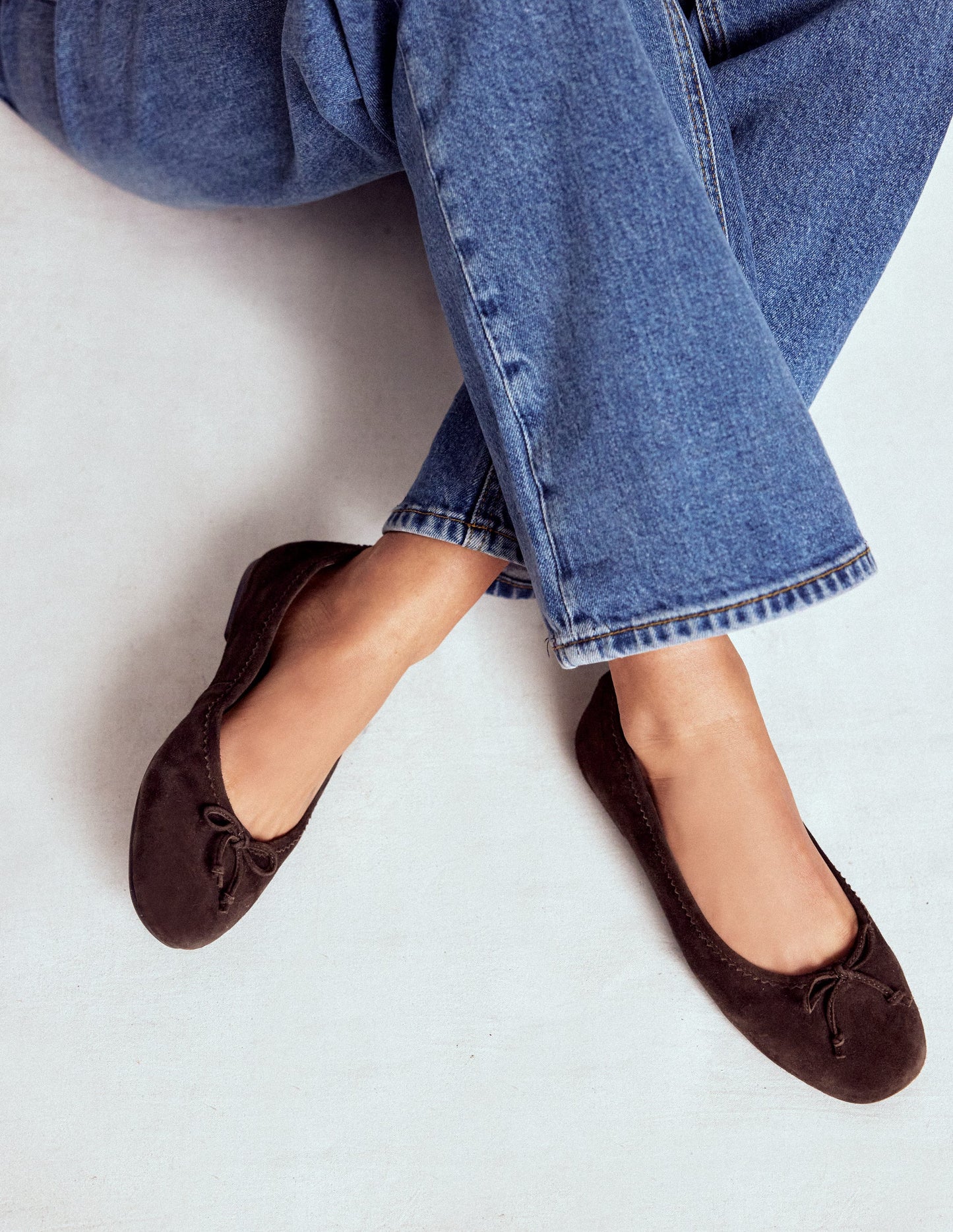 Kitty Flexi Sole Ballet Pumps-Chocolate