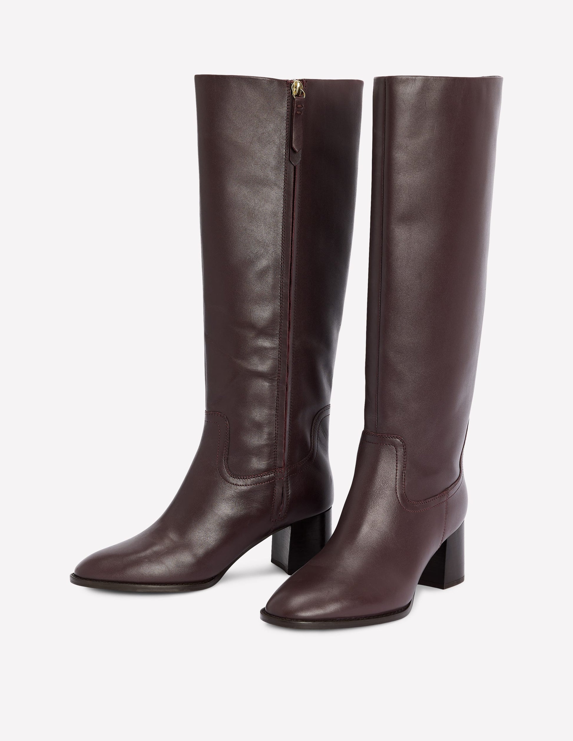 Skye Smart Knee Boots-Dark Cherry-3