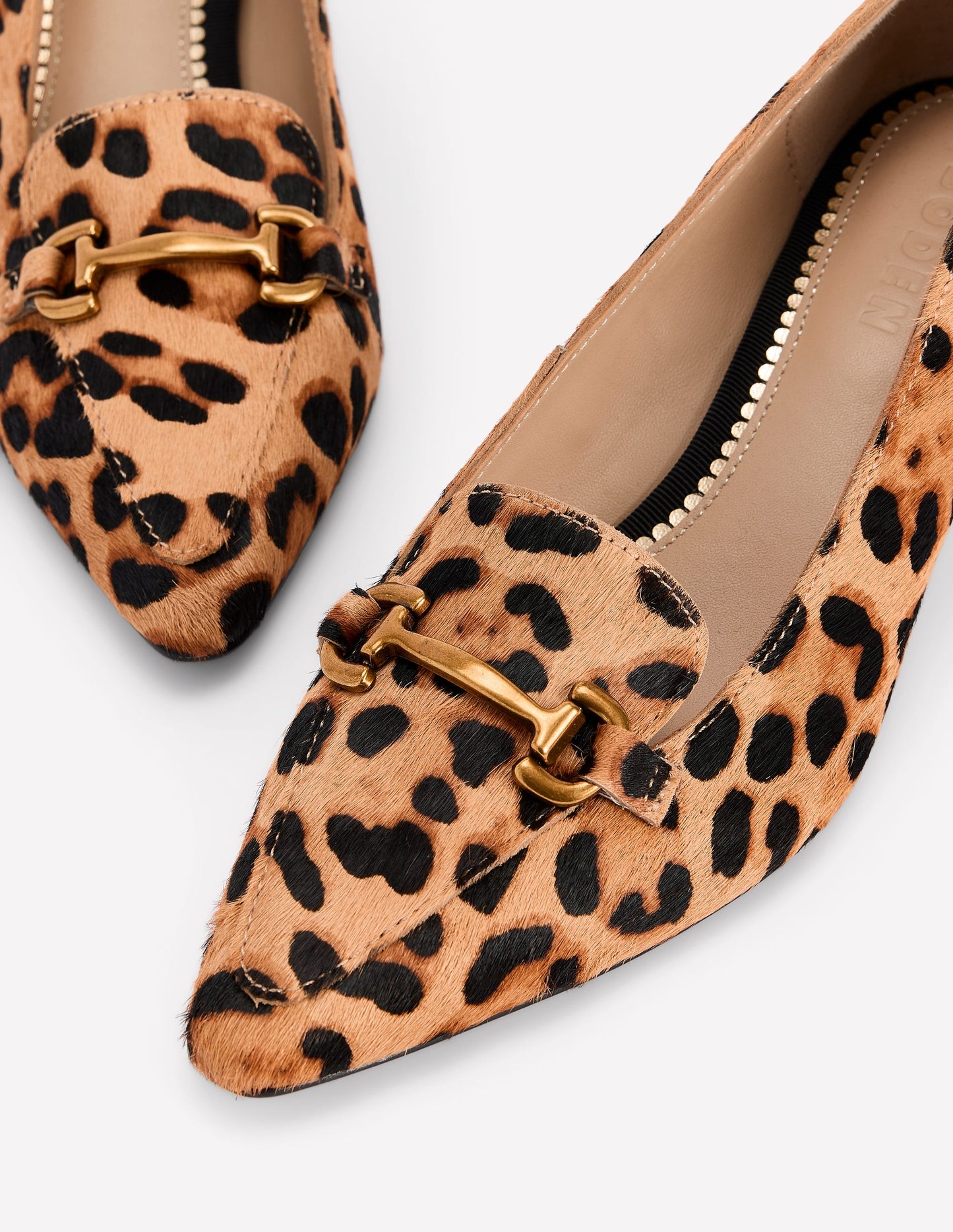 Iris Heel Snaffle Point Loafer-Leopard