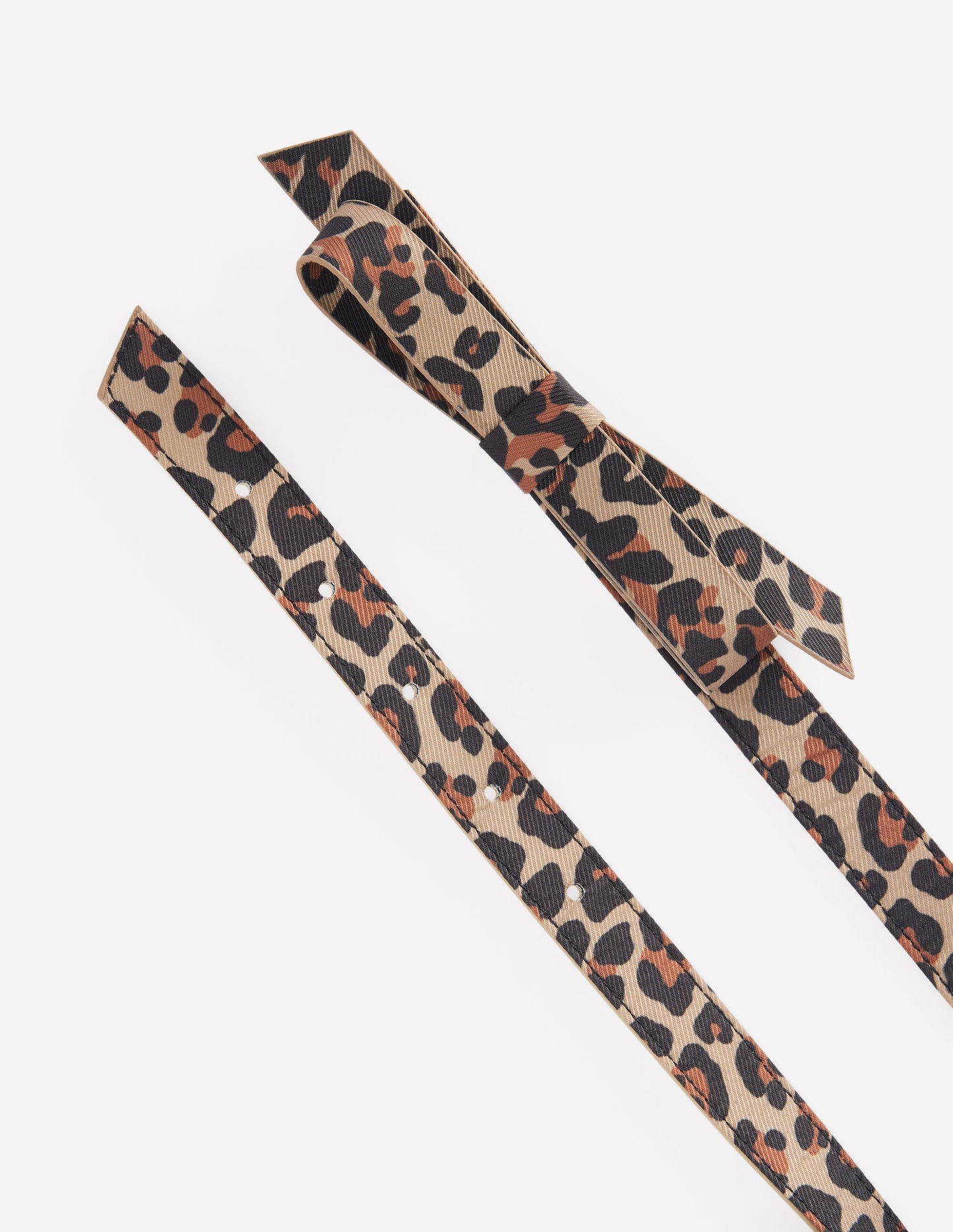 Skinny Bow Belt-Leopard