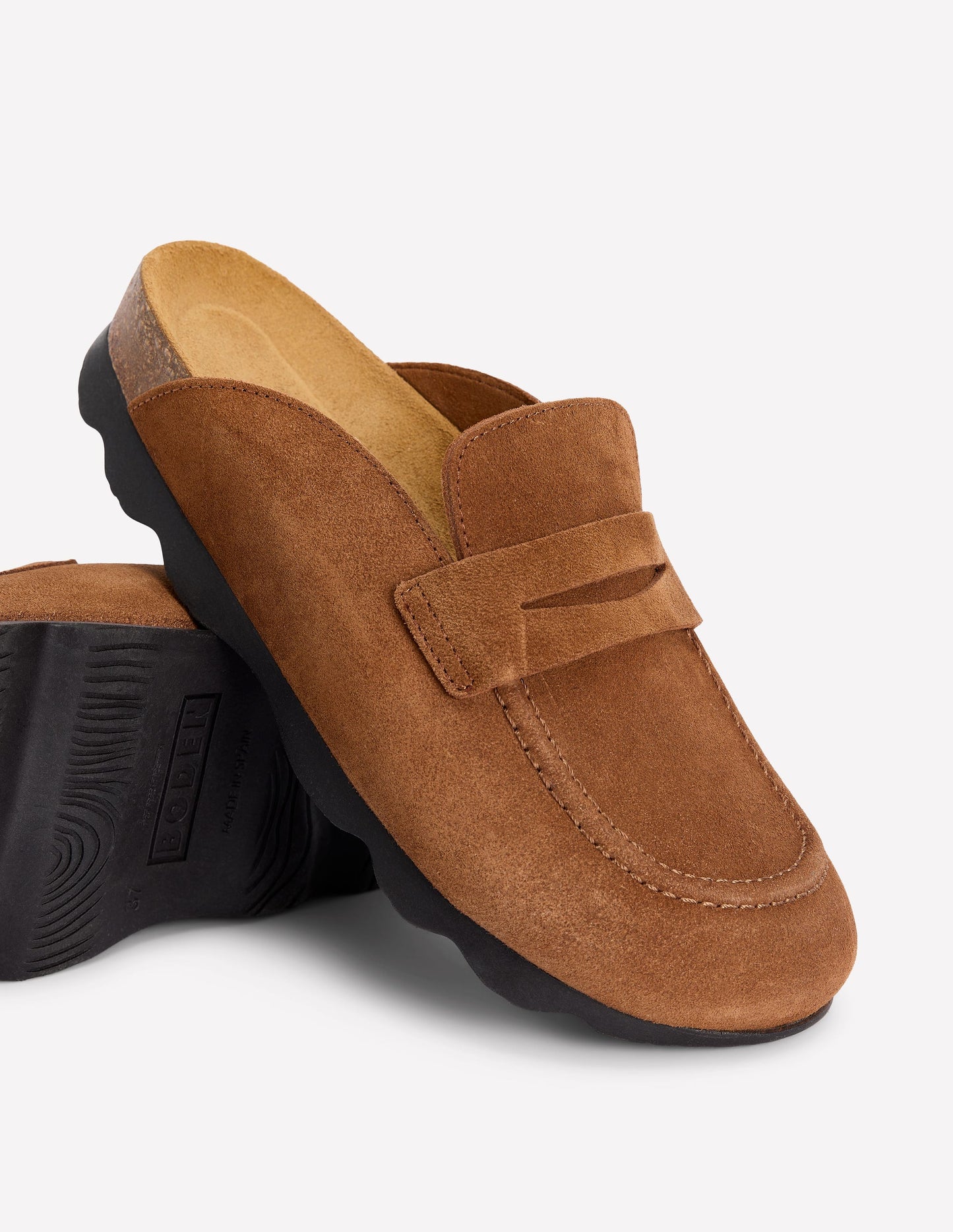 Suede Mule Clog-Raw Umber