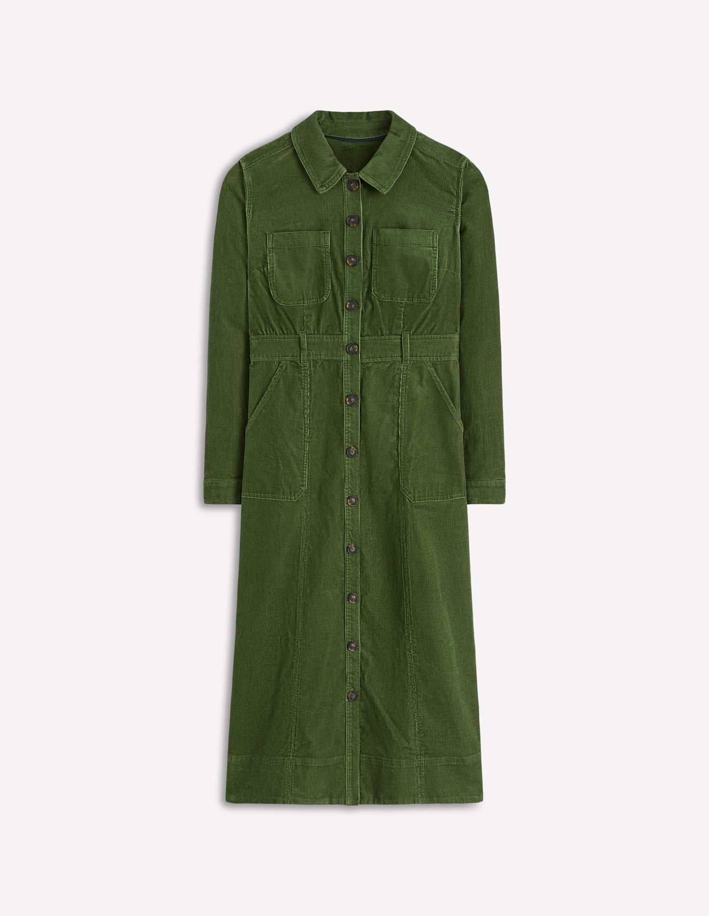 Amanda Cord Midi Dress-Fern