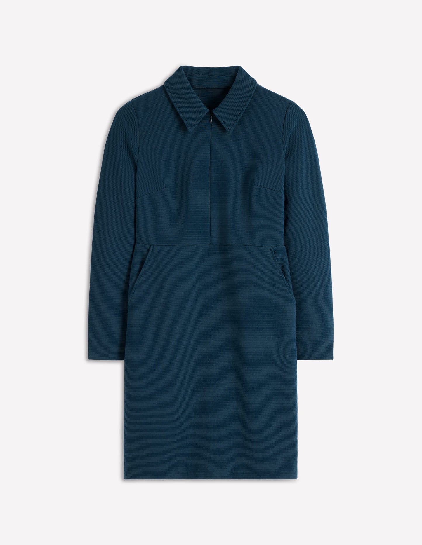 Cam Zip-up Ottoman Dress-Midnight Ocean