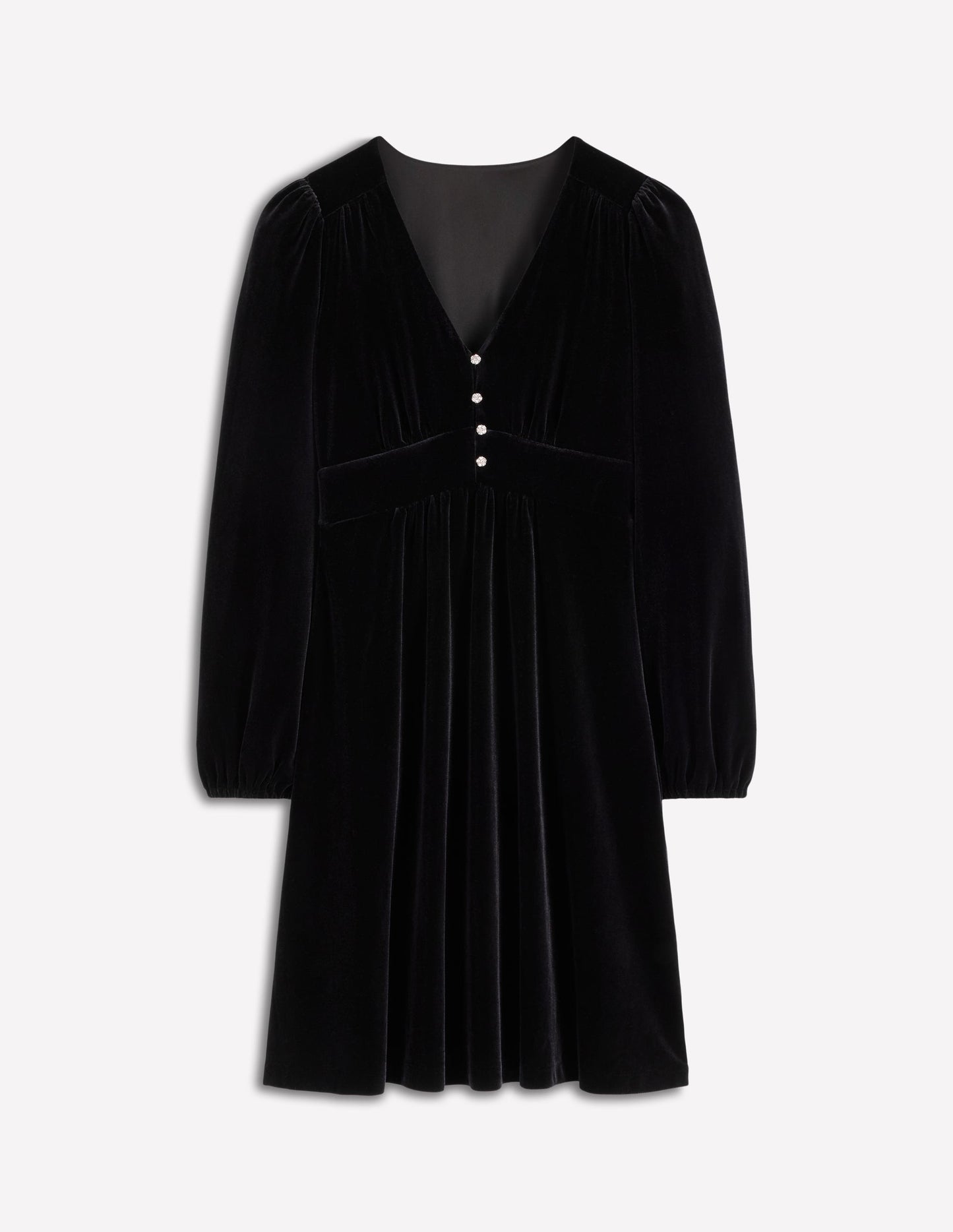 Jocelyn Short Velvet Dress-Black