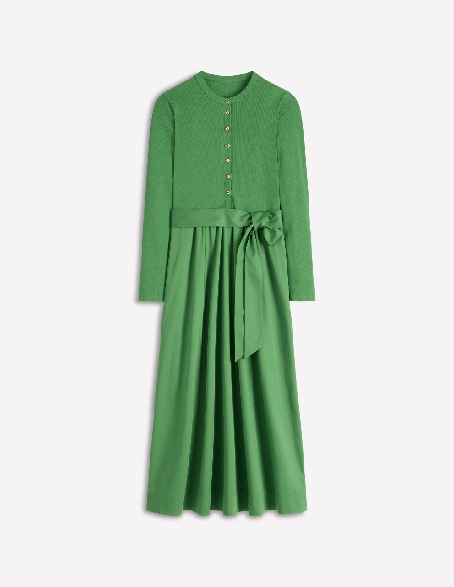Button Detail Mix Dress-Fairway
