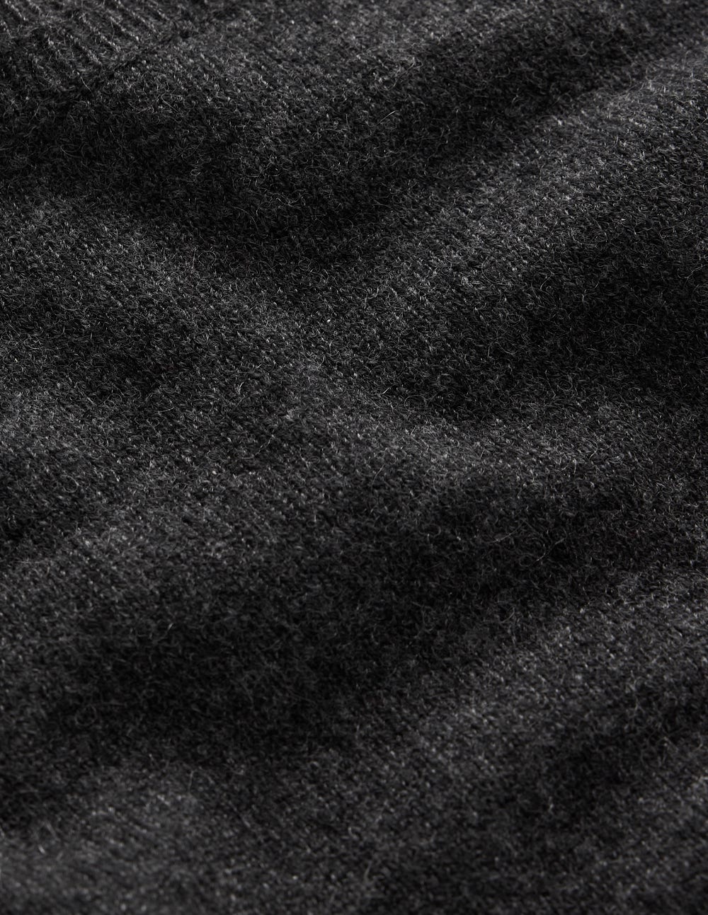 Eva Cashmere Crew Neck Jumper-Charcoal Melange