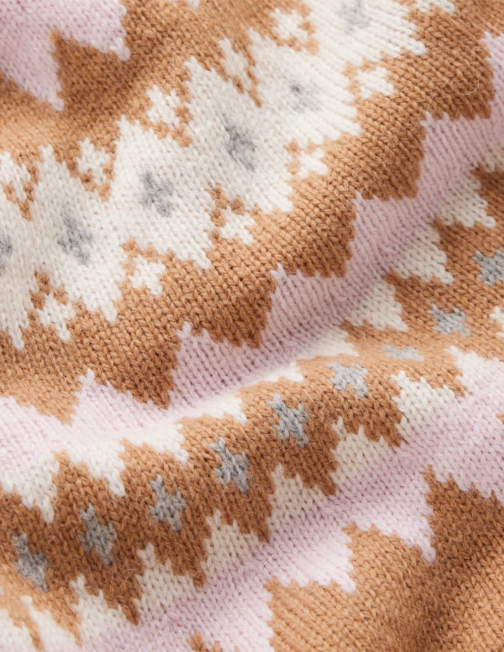Edie Fair Isle Jumper-Camel Melange Fair Isle