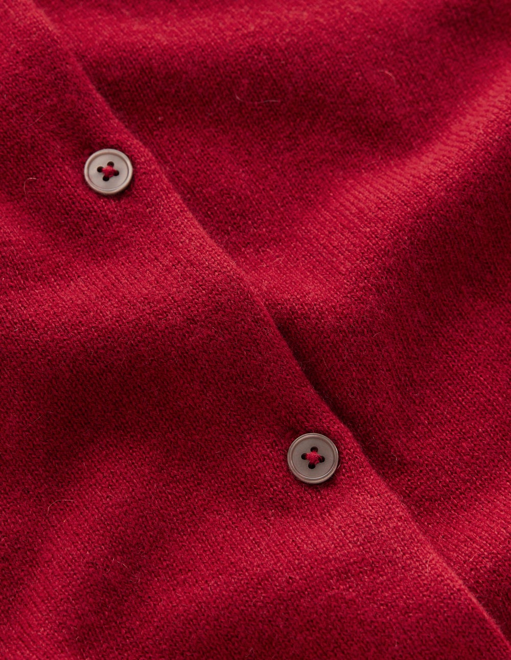 Eva Cashmere Crew Cardigan-Red Liquorice