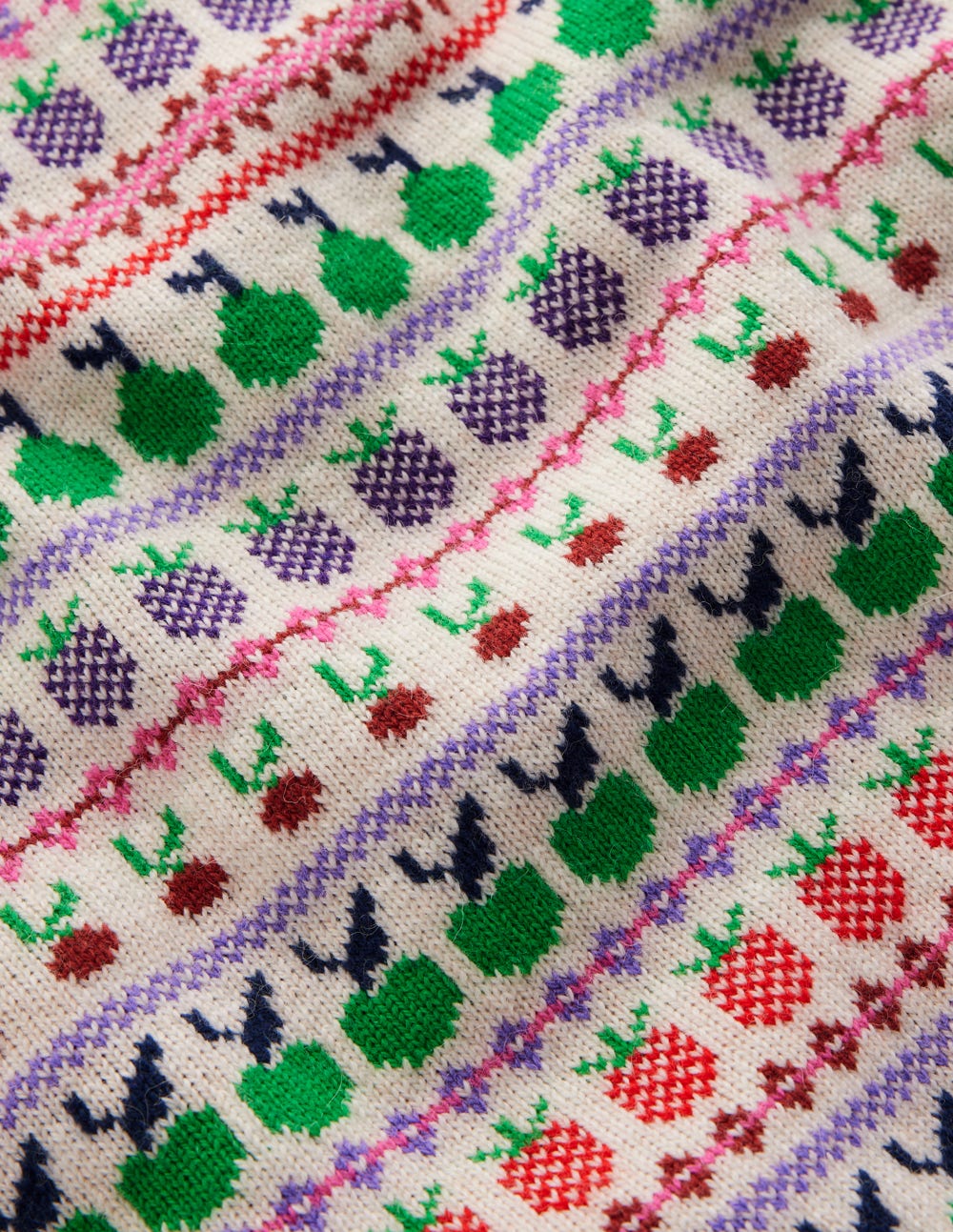 Edie Fair Isle Tank-Ecru Marl, Fruit