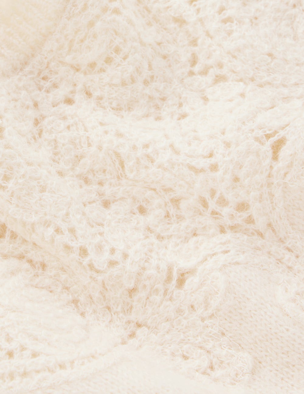 Fluffy Embroidered Jumper-Almond Milk