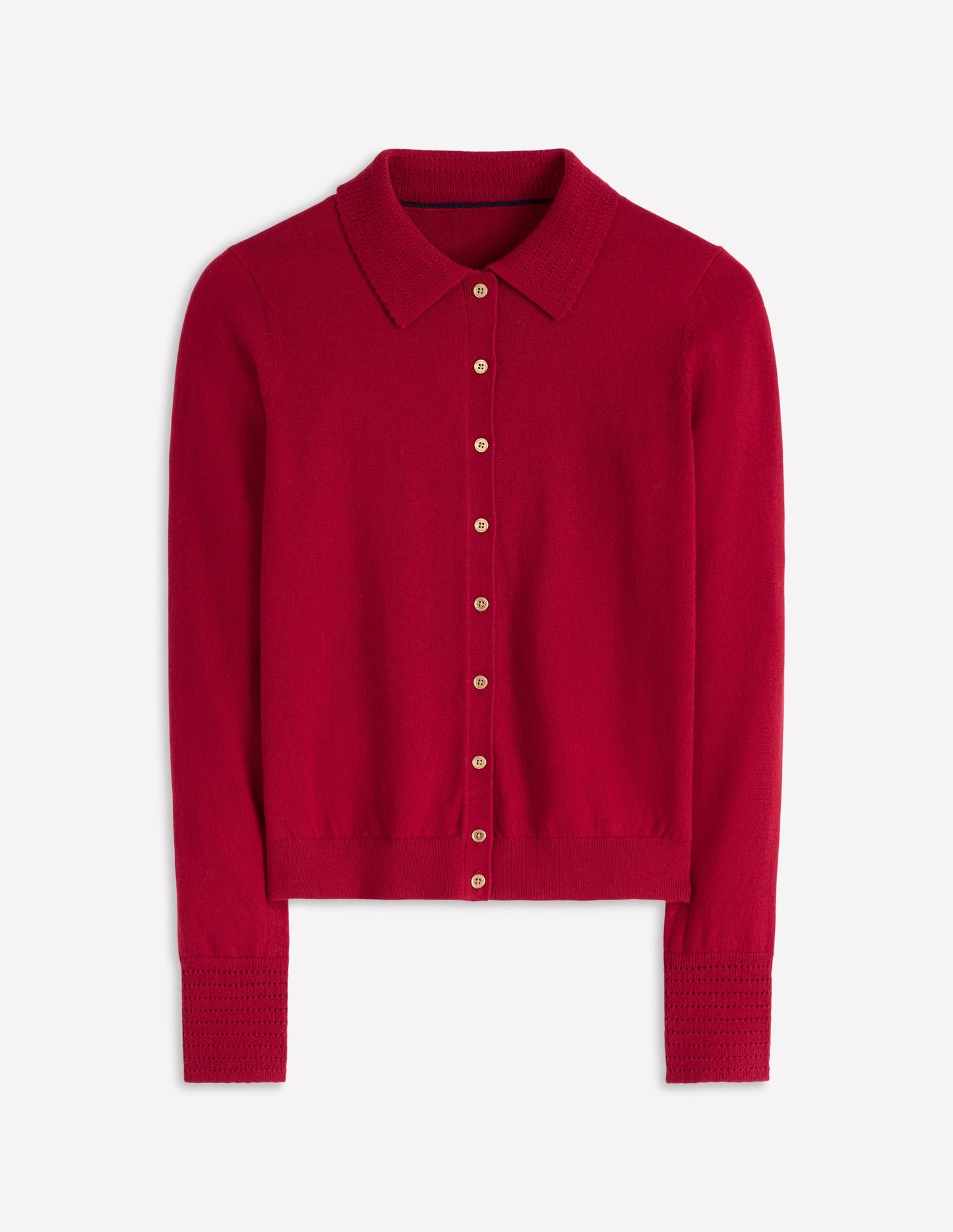 Briony Stitch Cardigan-Red Liquorice