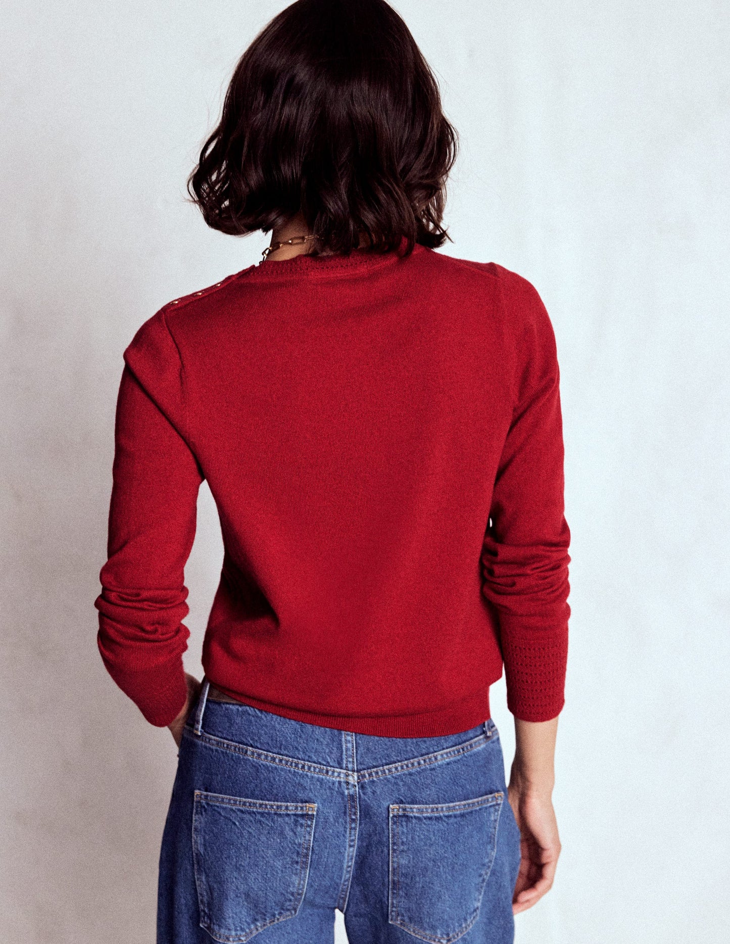 Briony Stitch Jumper-Red Liquorice