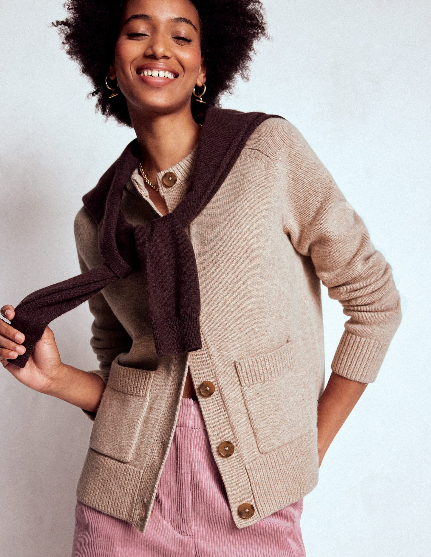 Marion Merino Cardigan-Linen