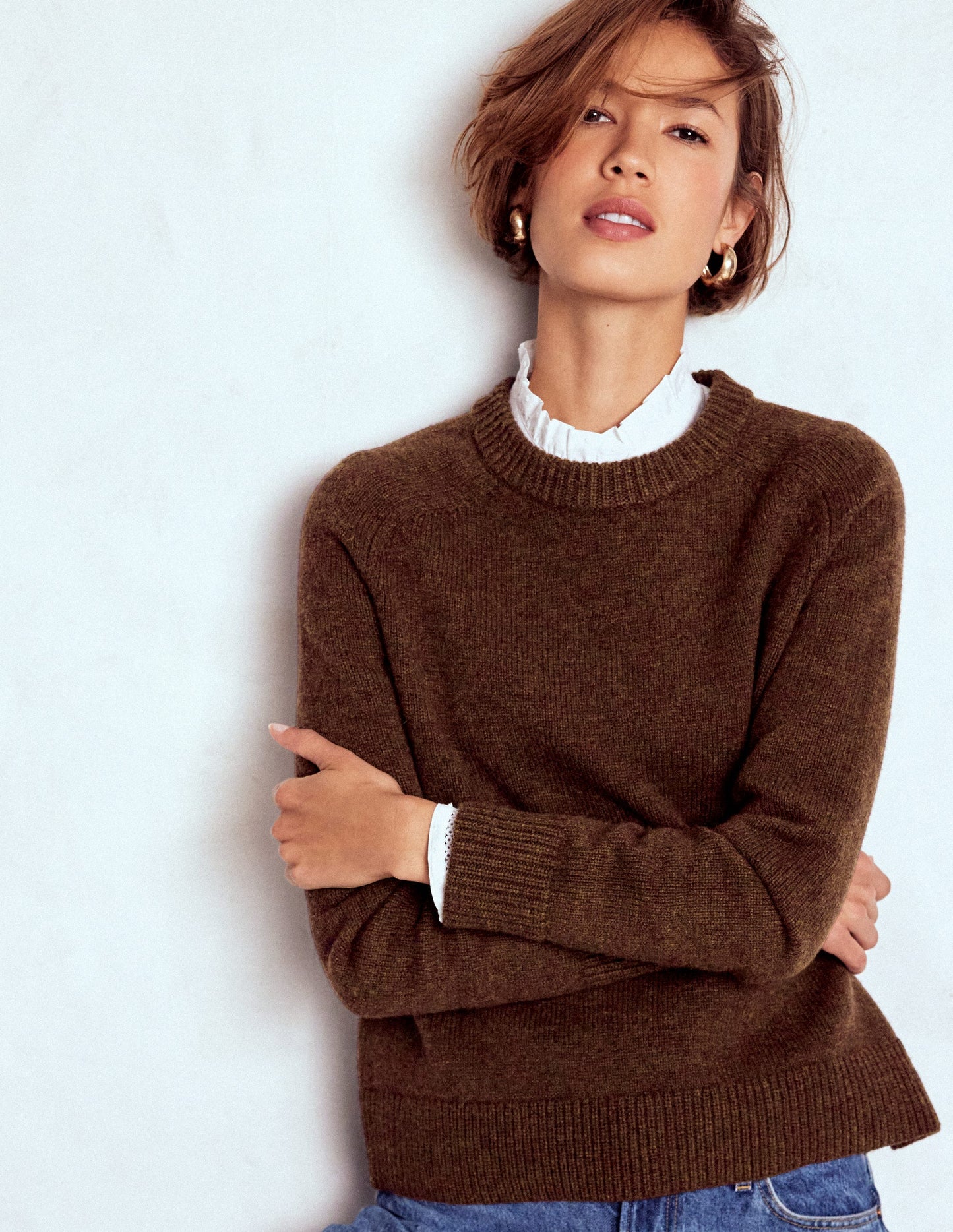 Marion Merino Jumper-Raw Umber