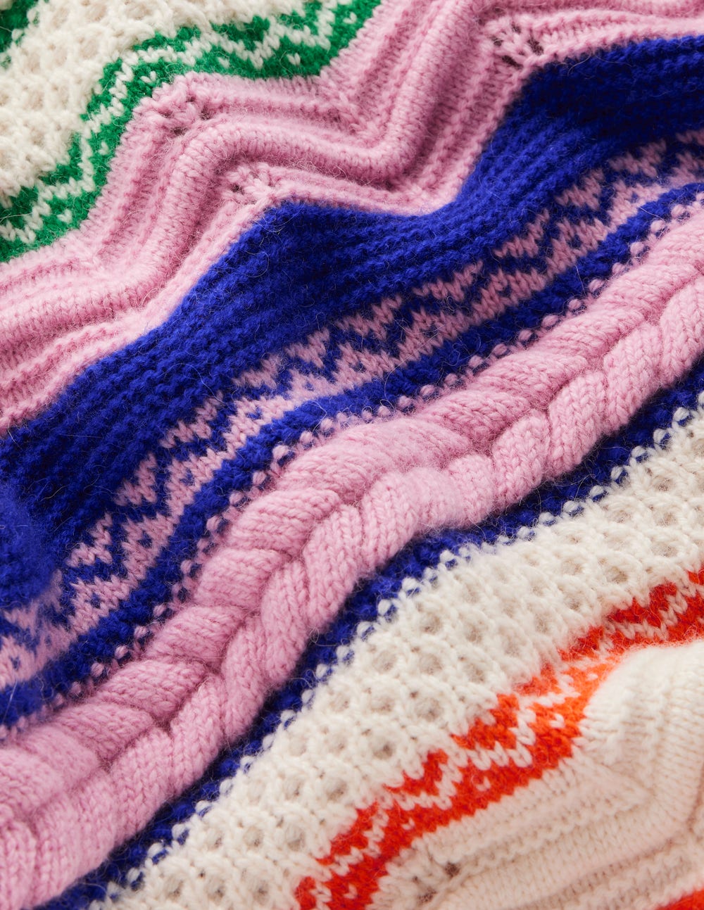 Textured Fair Isle Jumper-Multi