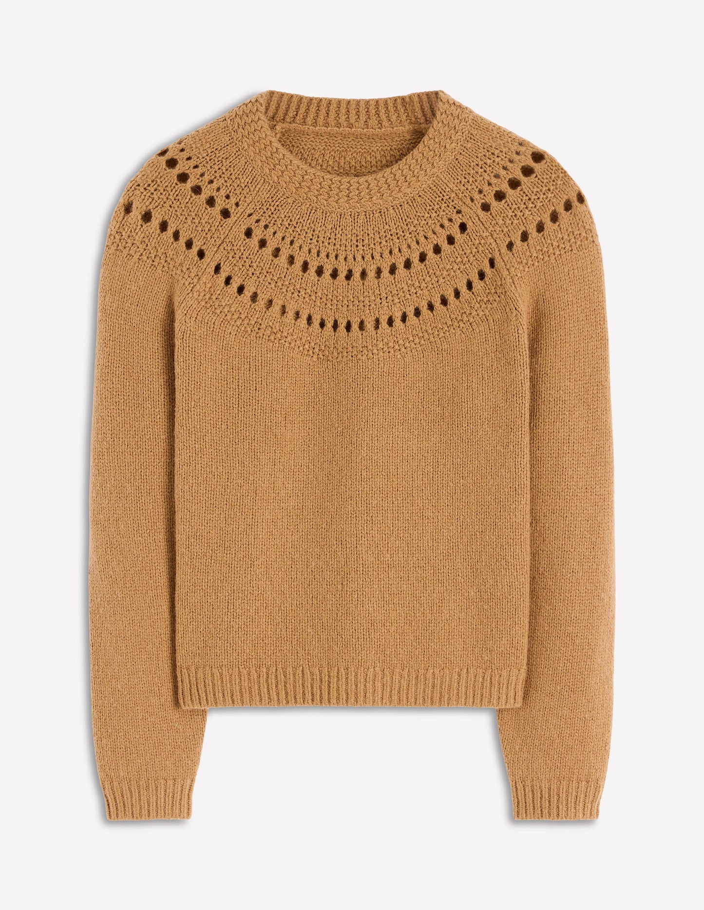 Fluffy Chunky Jumper-Camel Melange