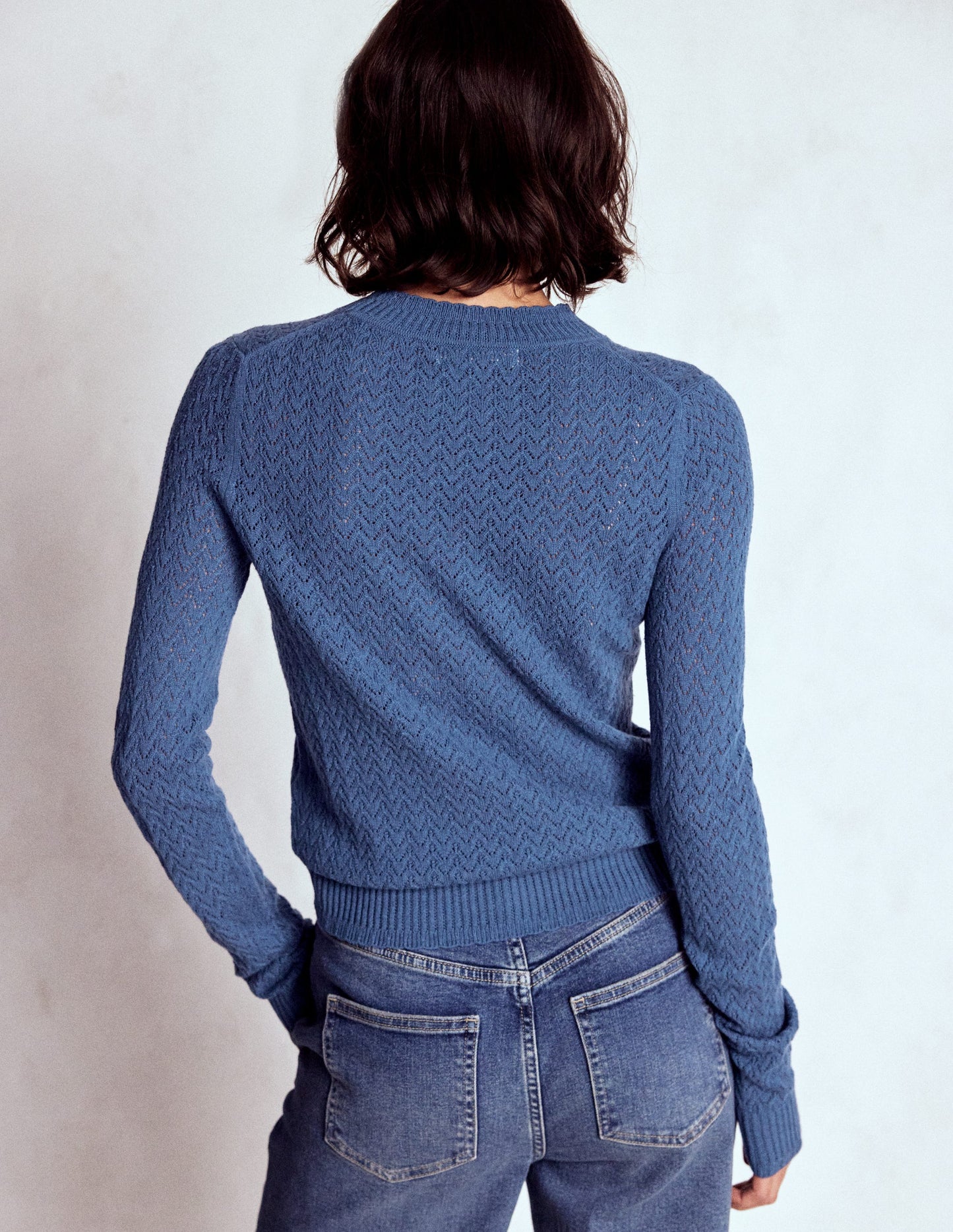 Diane Pointelle Jumper-Denim Blue
