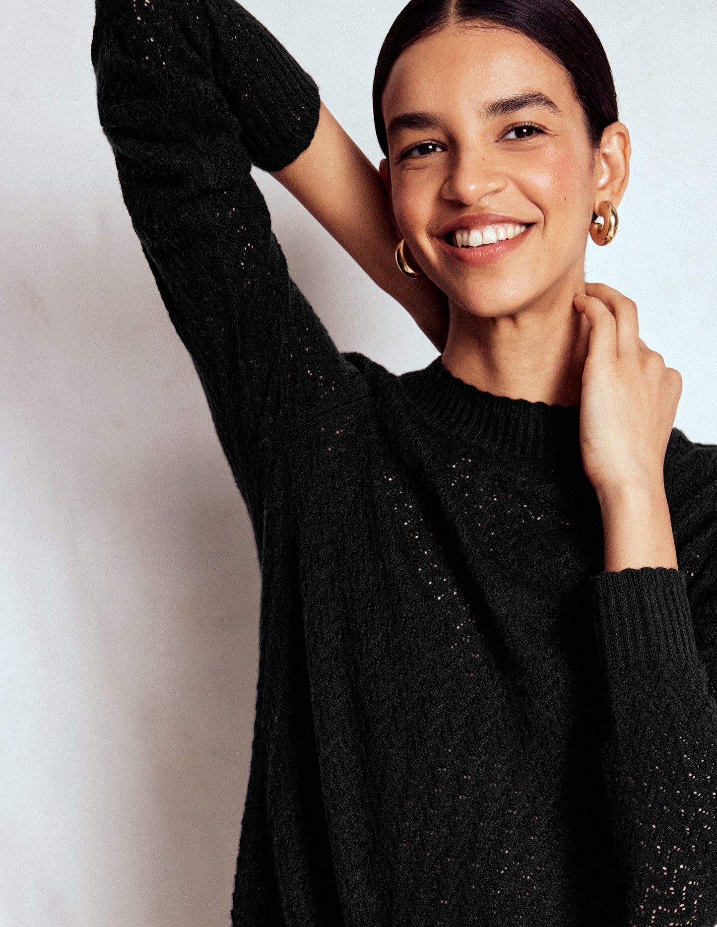 Diane Pointelle Jumper-Black