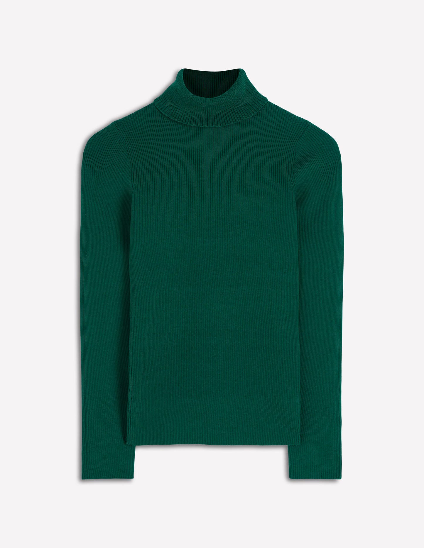 Emilia Cotton Roll Neck Jumper-Emerald Night