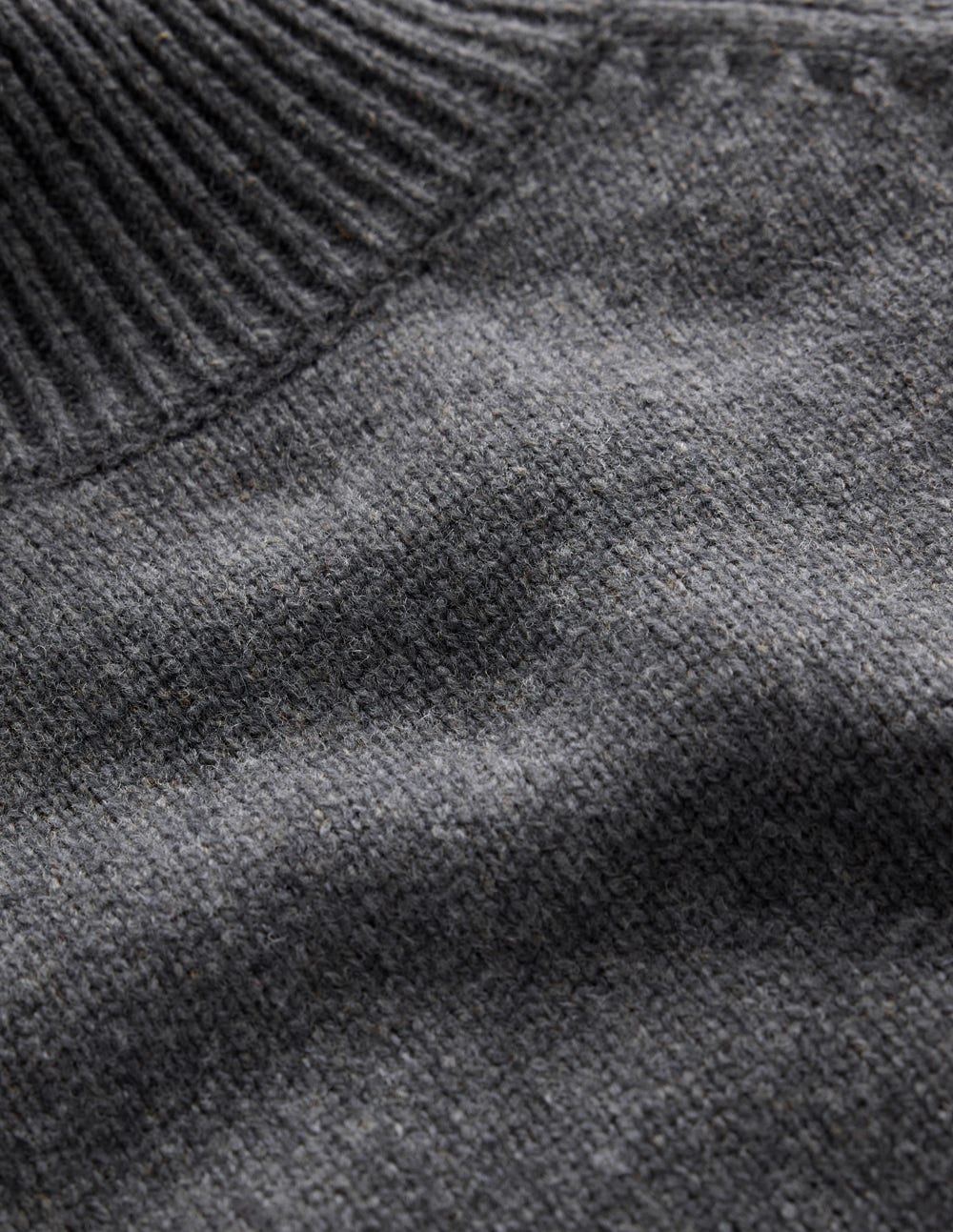 Marion Merino High Neck Jumper-Charcoal Melange