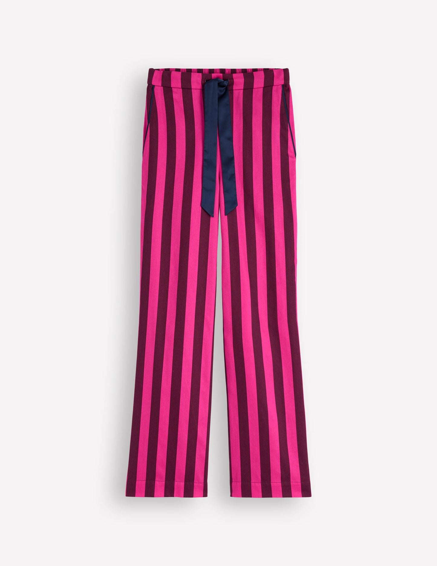 Cotton Pyjama Trousers-Pink Stripe