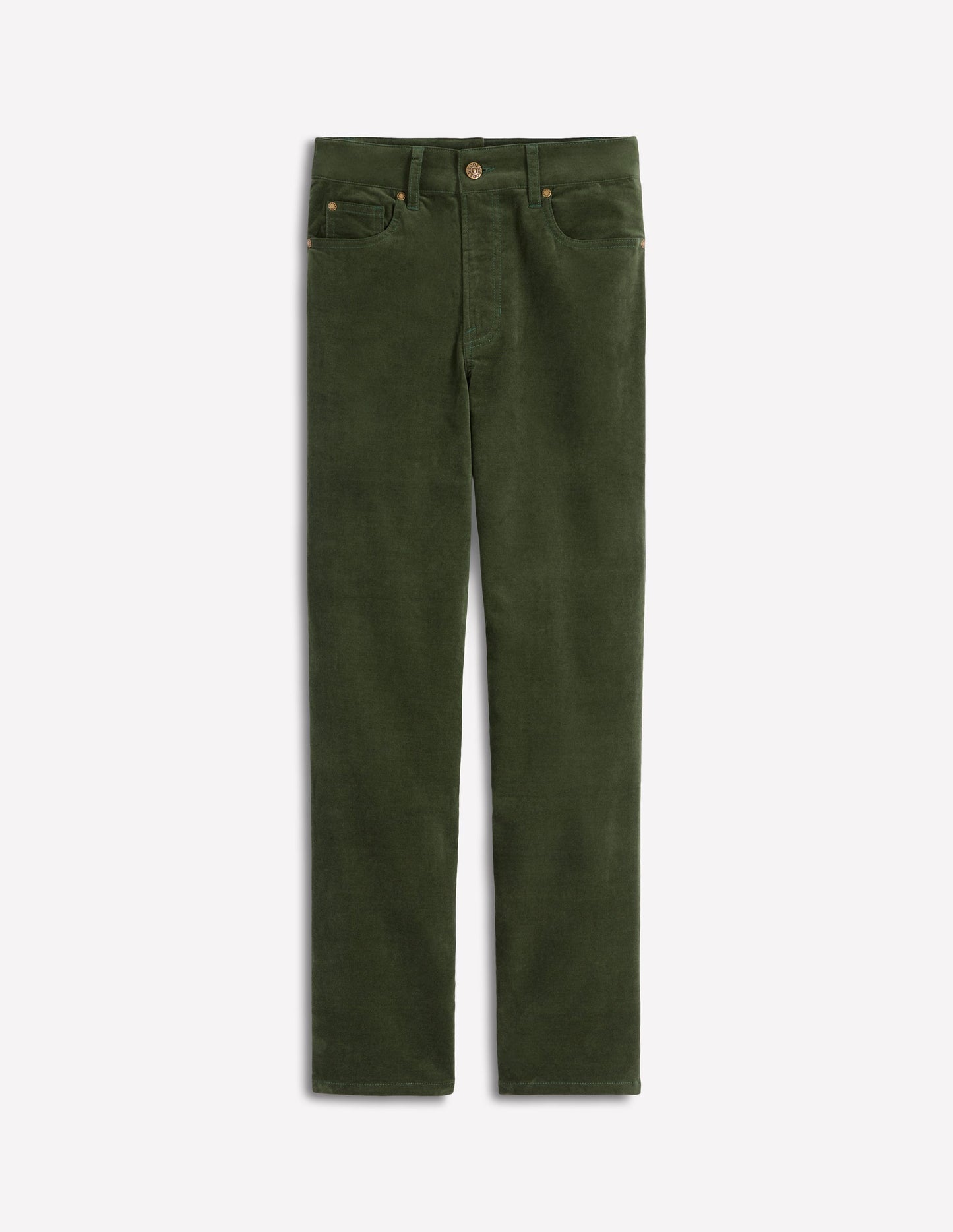Velveteen Straight Jeans-Douglas Fir
