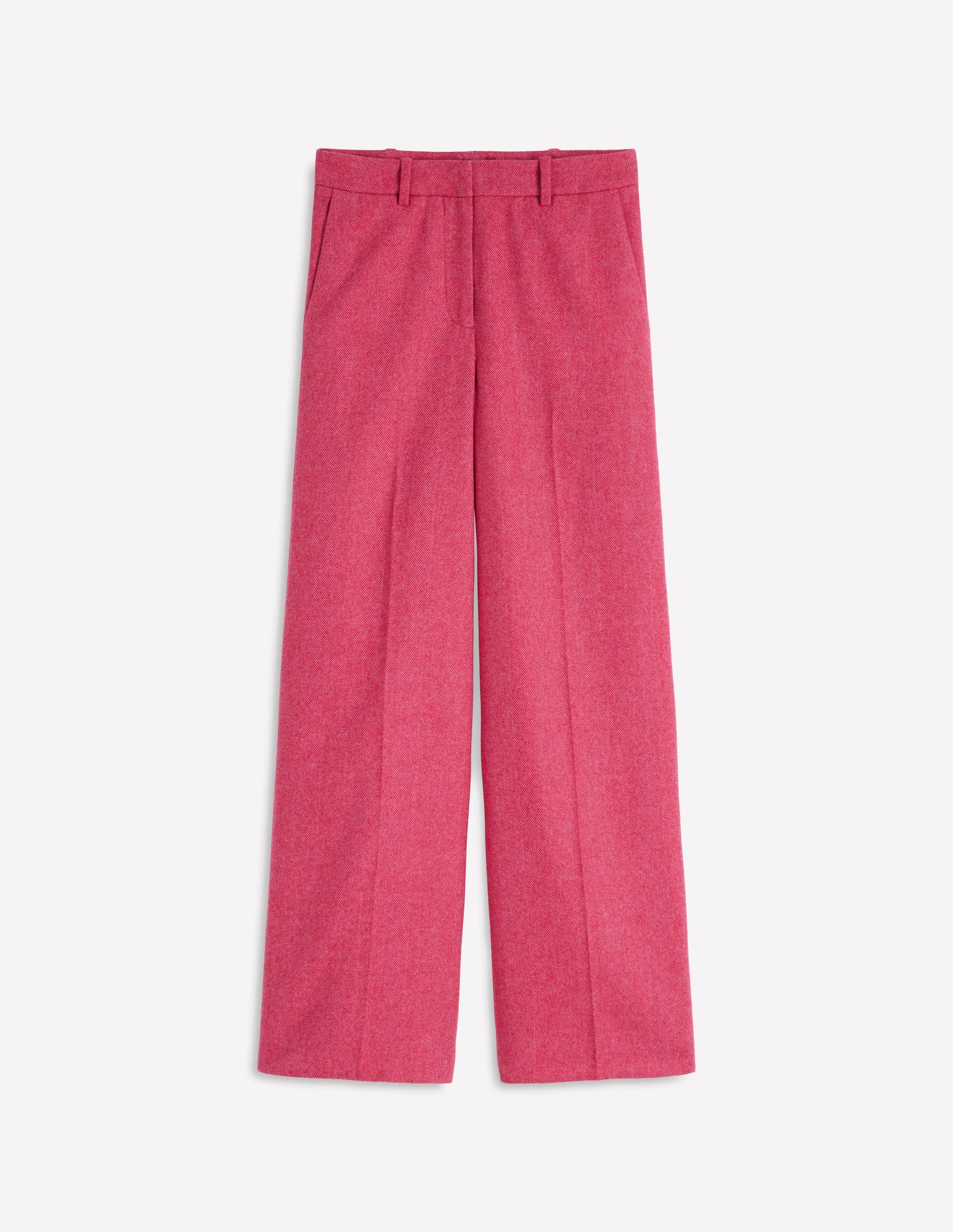Belgravia Wool Trousers-Red and Pink Wide Herringbone-6